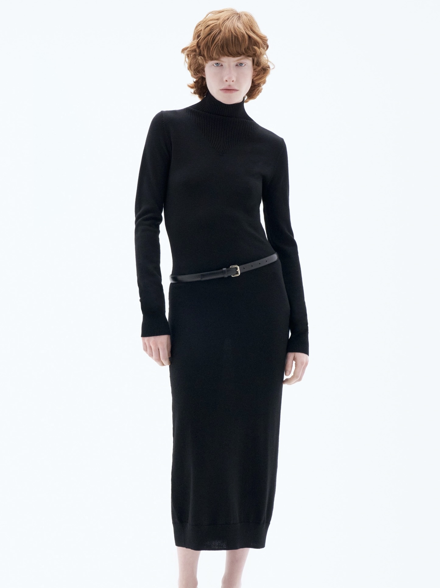 FILIPPA K KNIT TURTLENECK DRESS black