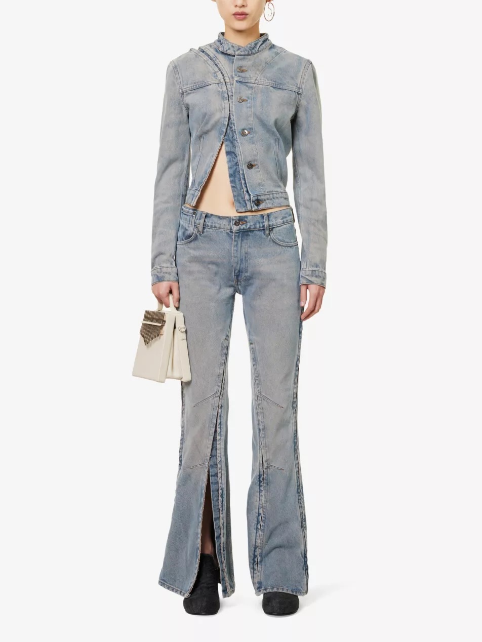 Y/PROJECT HOOK AND EYE DENIM JACKET