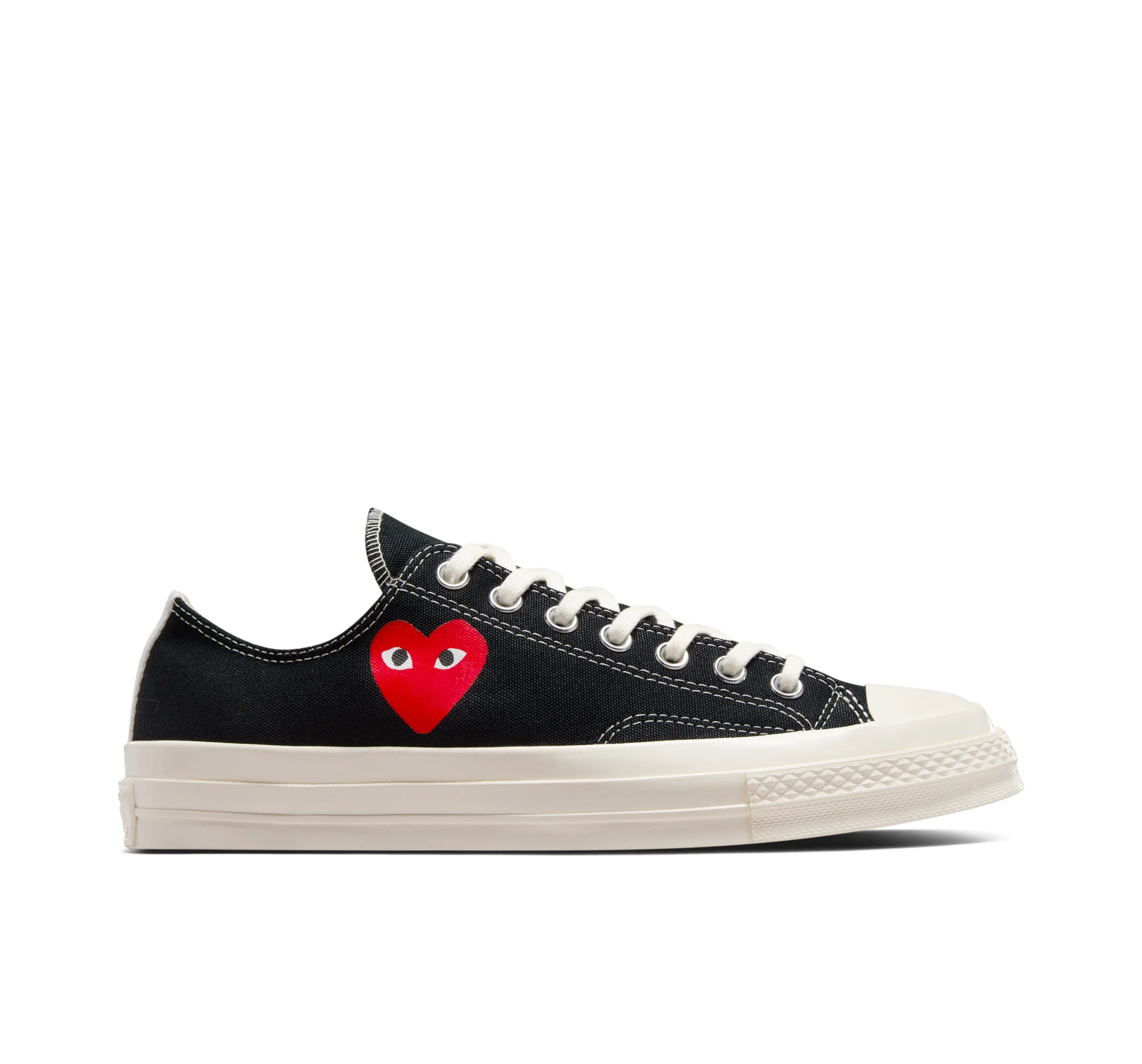 COMME DES GARCONS PLAY x CONVERSE SMALL HEART LOW black ave anziehsachen