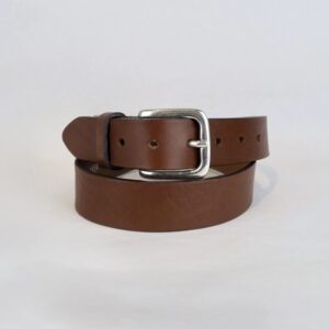 AVE ANZIEHSACHEN BELT BROWN silver buckle - 85cm