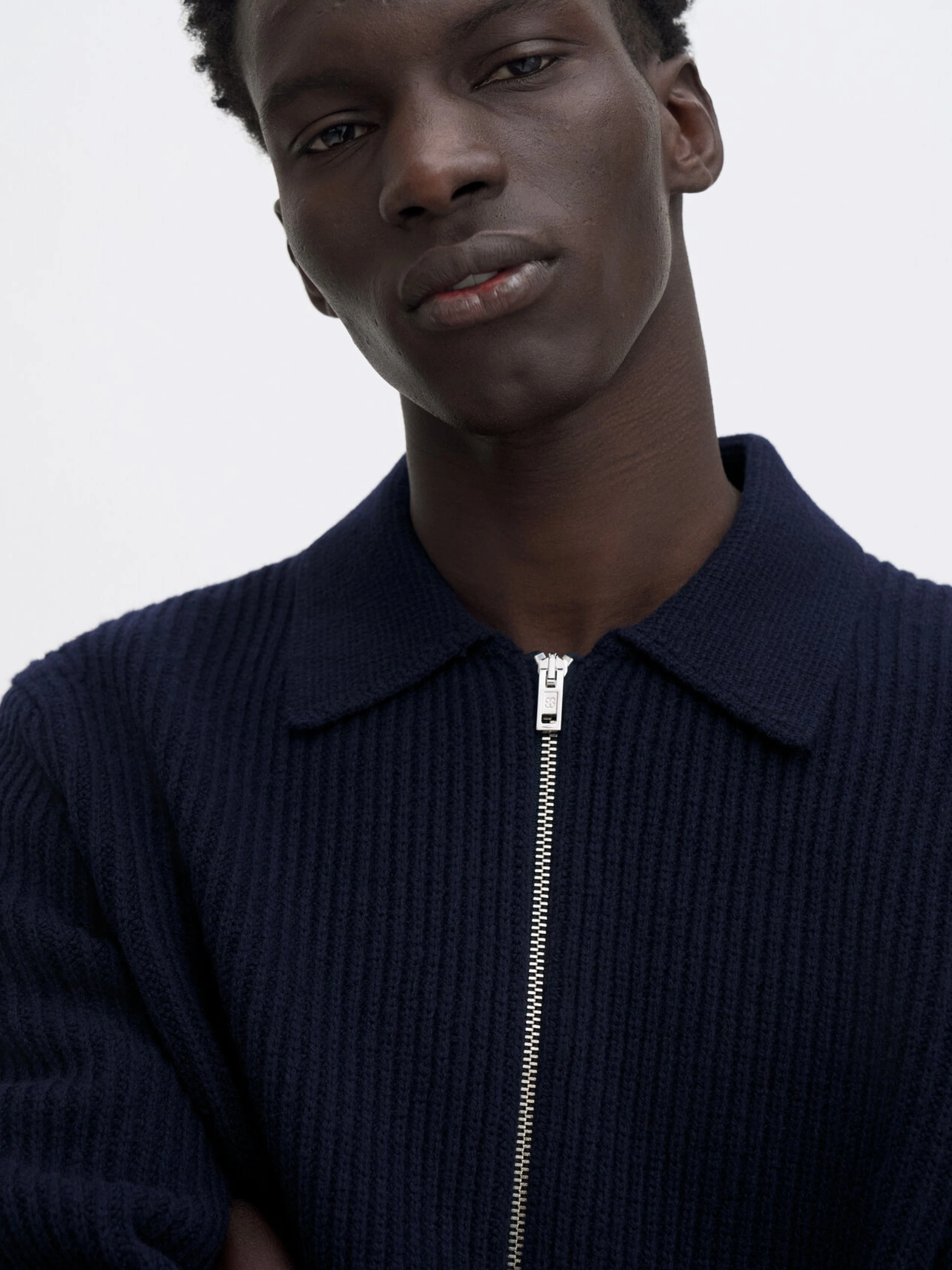 FILIPPA K RIBBED WOOL ZIP CARDIGAN navy – Bild 4