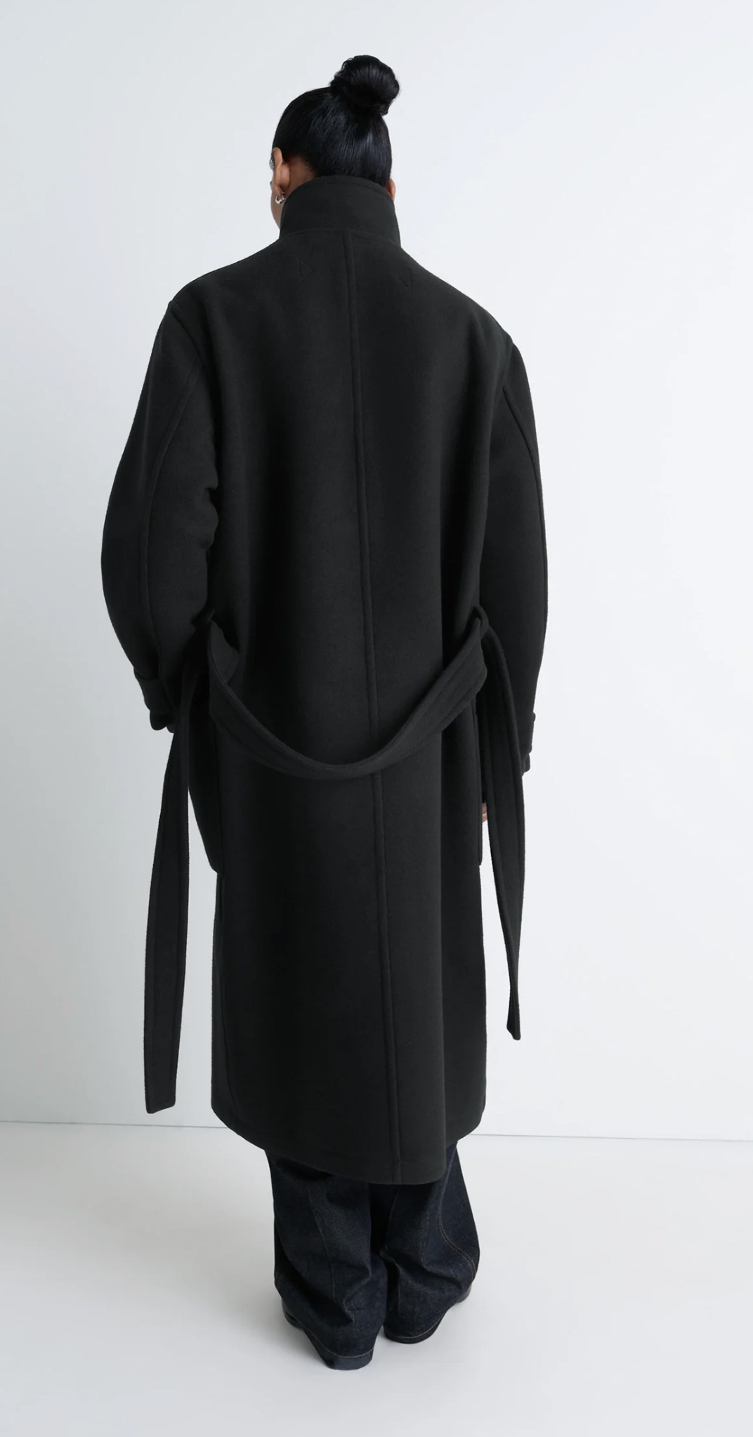 LEMAIRE WRAP COAT black CO1037 LF1116
