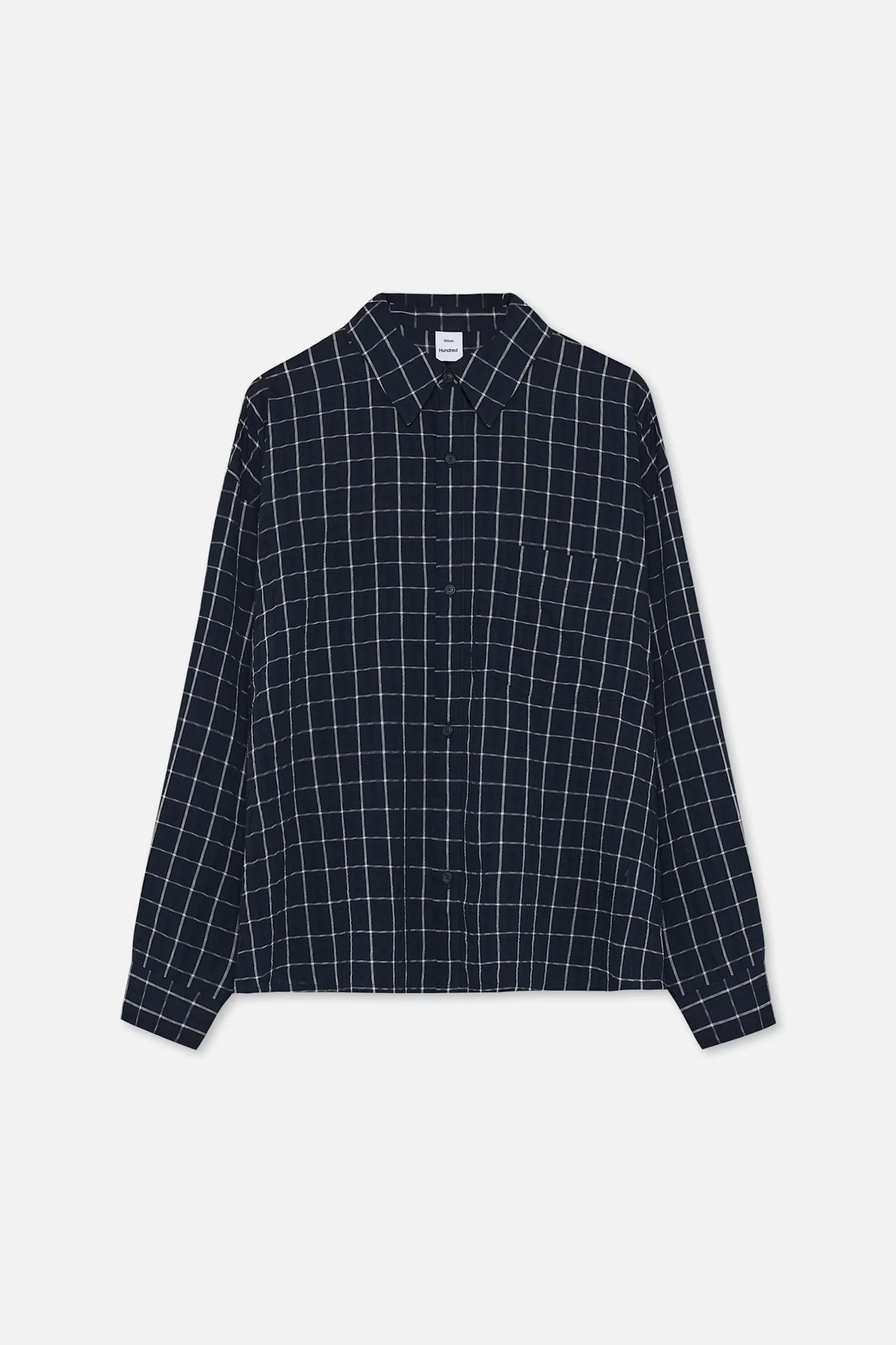 WON HUNDRED MAZA CHECK SHIRT navy – Bild 2
