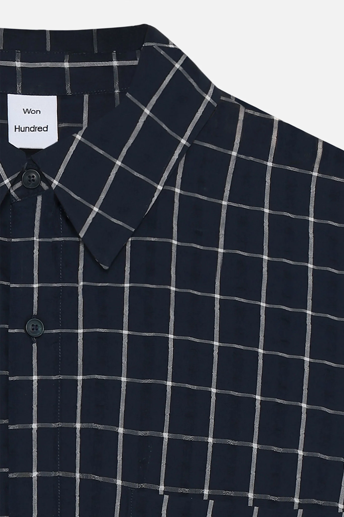 WON HUNDRED MAZA CHECK SHIRT navy – Bild 3