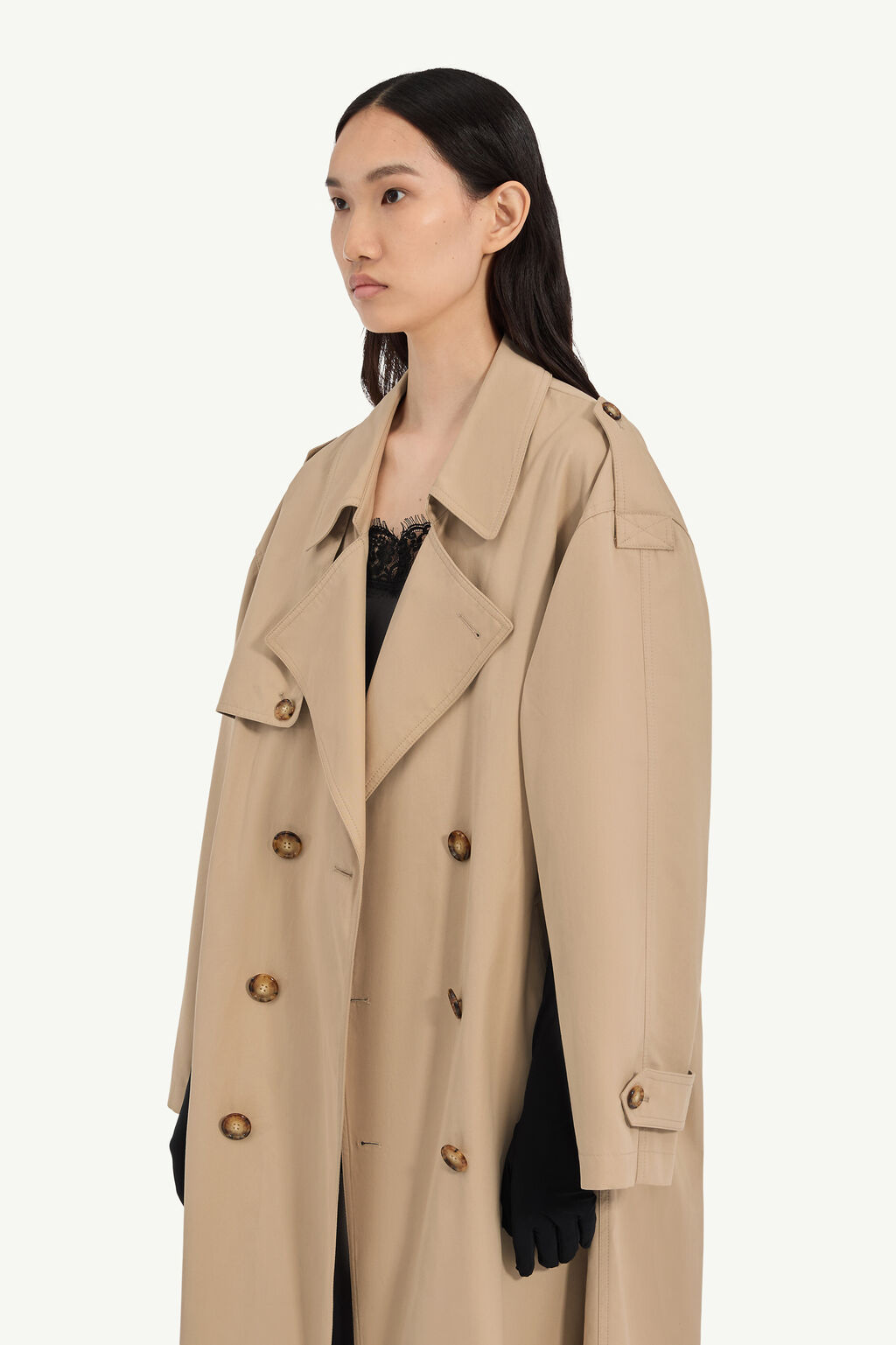 MM6 MAISON MARGIELA S52AH0084 TRENCHCOAT beige – Bild 5