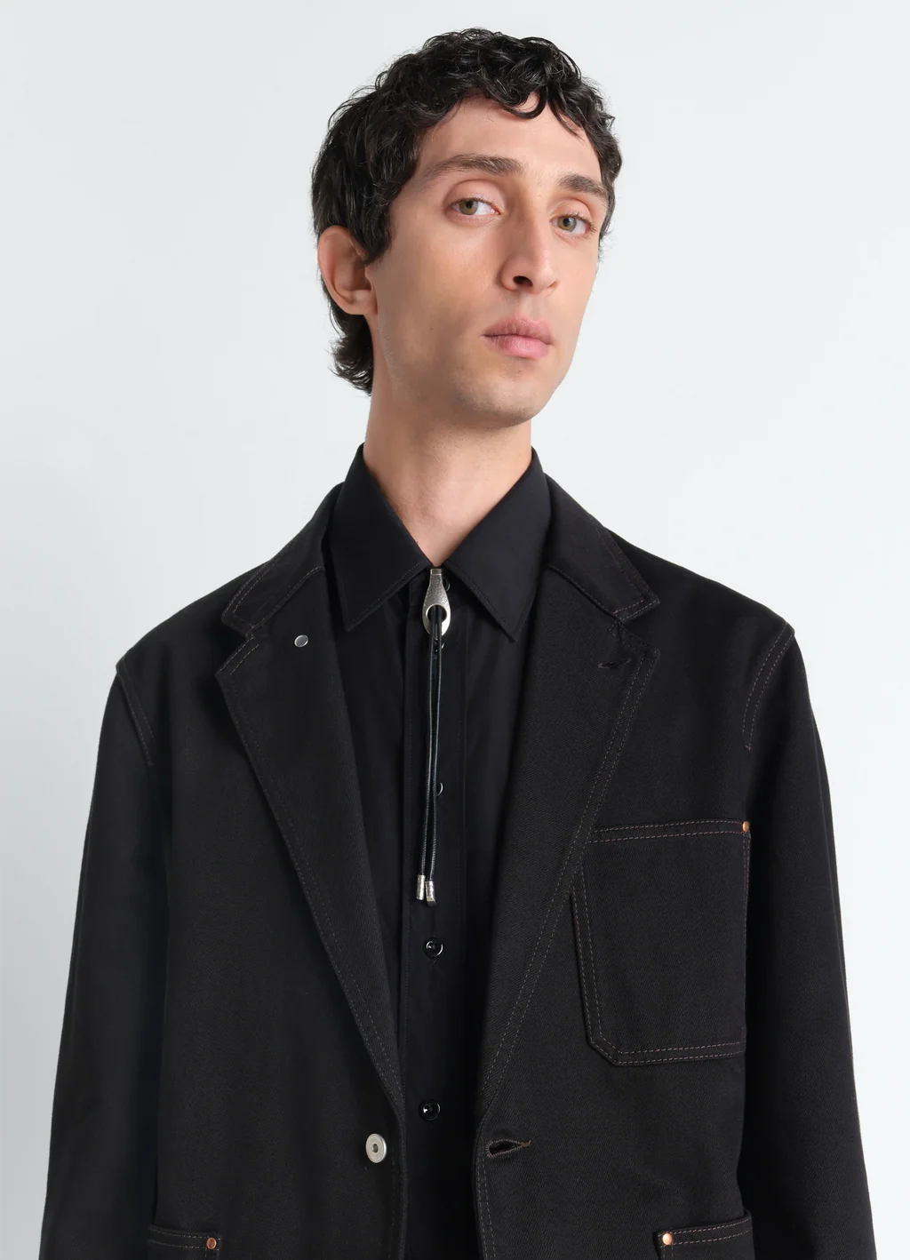 LEMAIRE SNAKE BOLO TIE NECKLACE silver // SOLD OUT – Bild 3