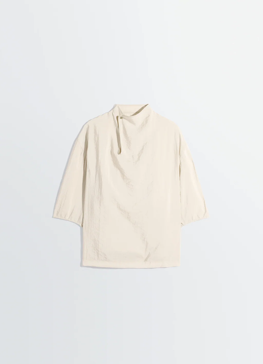 LEMAIRE SOFT COLLAR TOP oat milk – Bild 2