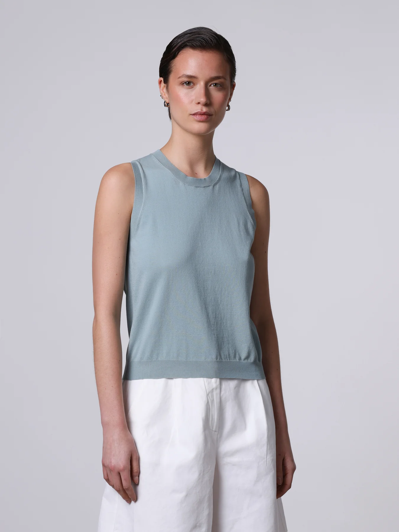 ROBERTO COLLINA KNIT TANK acqua – Bild 3