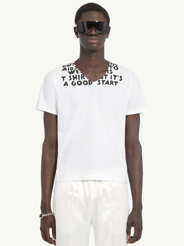 MM6 MAISON MARGIELA AIDS T-SHIRT white