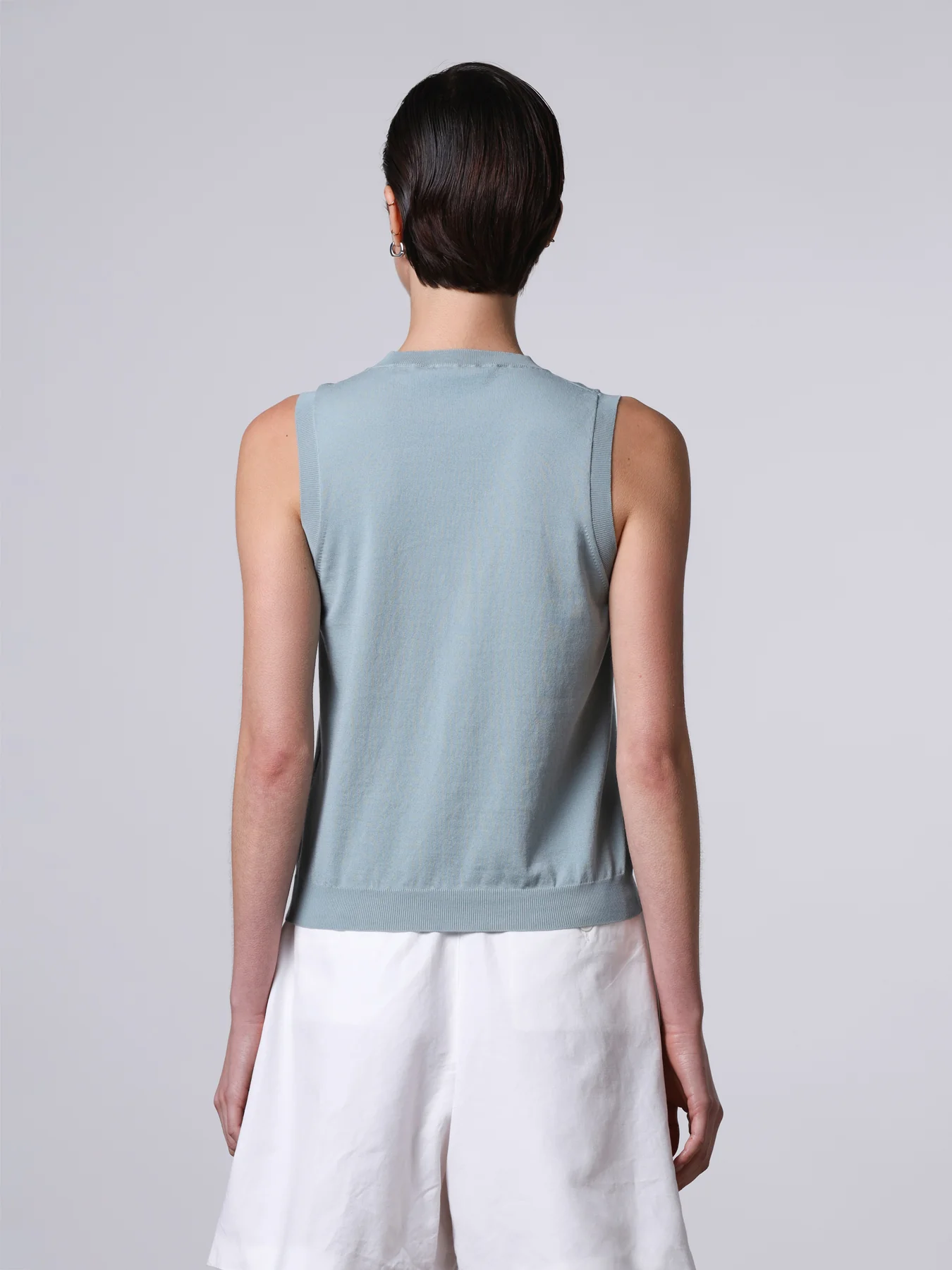 ROBERTO COLLINA KNIT TANK acqua – Bild 4