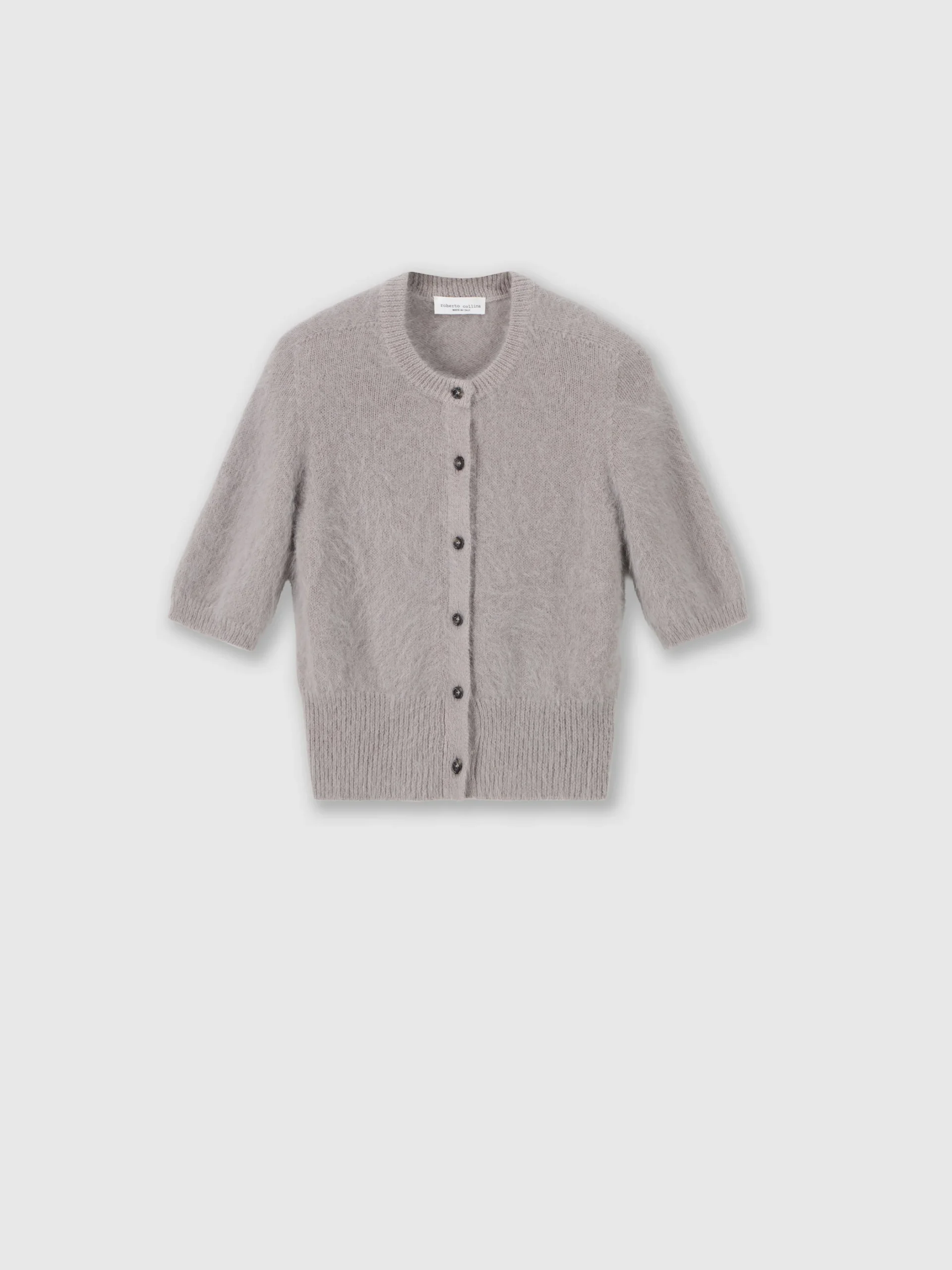 ROBERTO COLLINA KNITTED CARDIGAN taupe – Bild 2