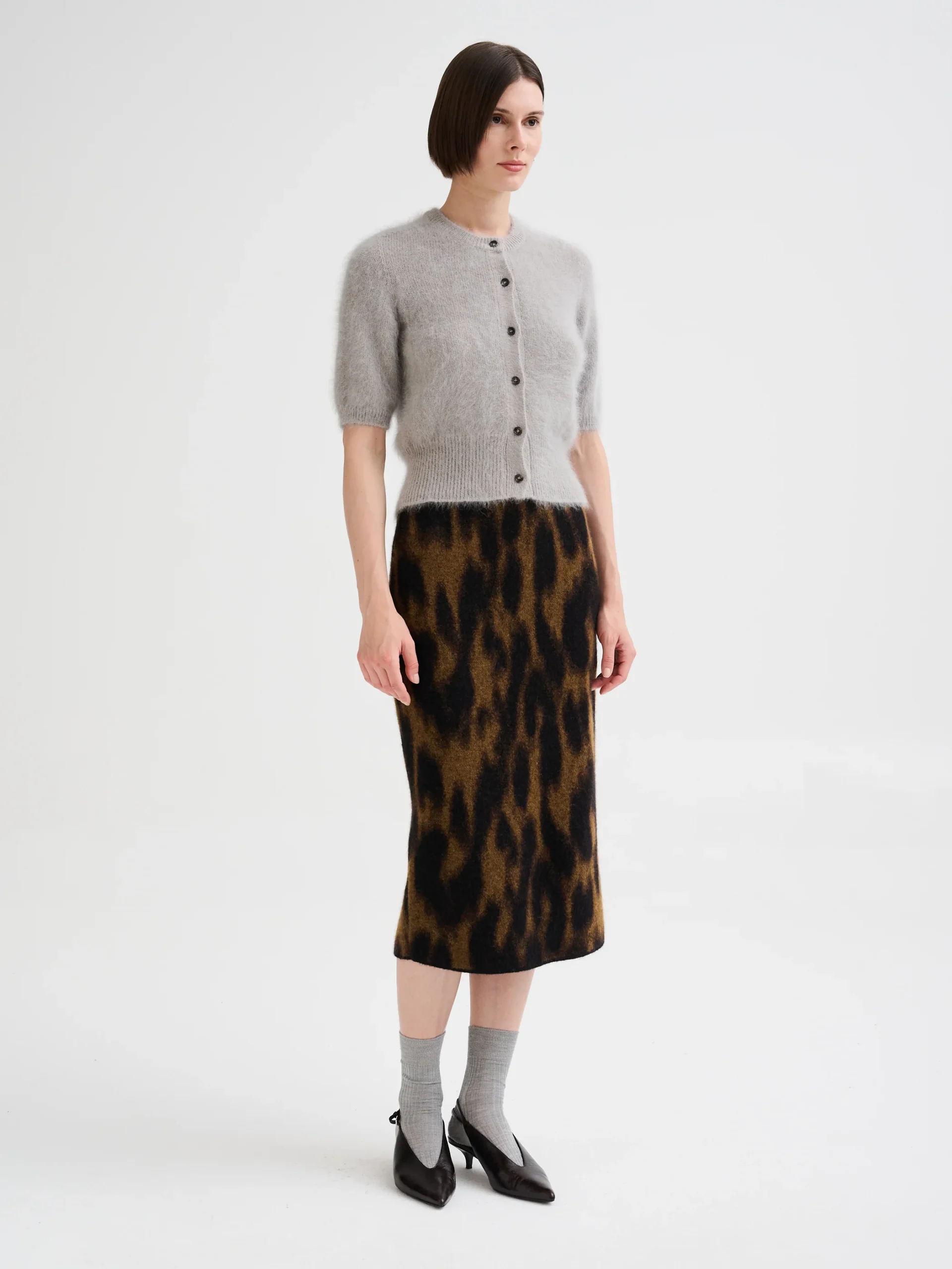 ROBERTO COLLINA KNITTED CARDIGAN taupe – Bild 3