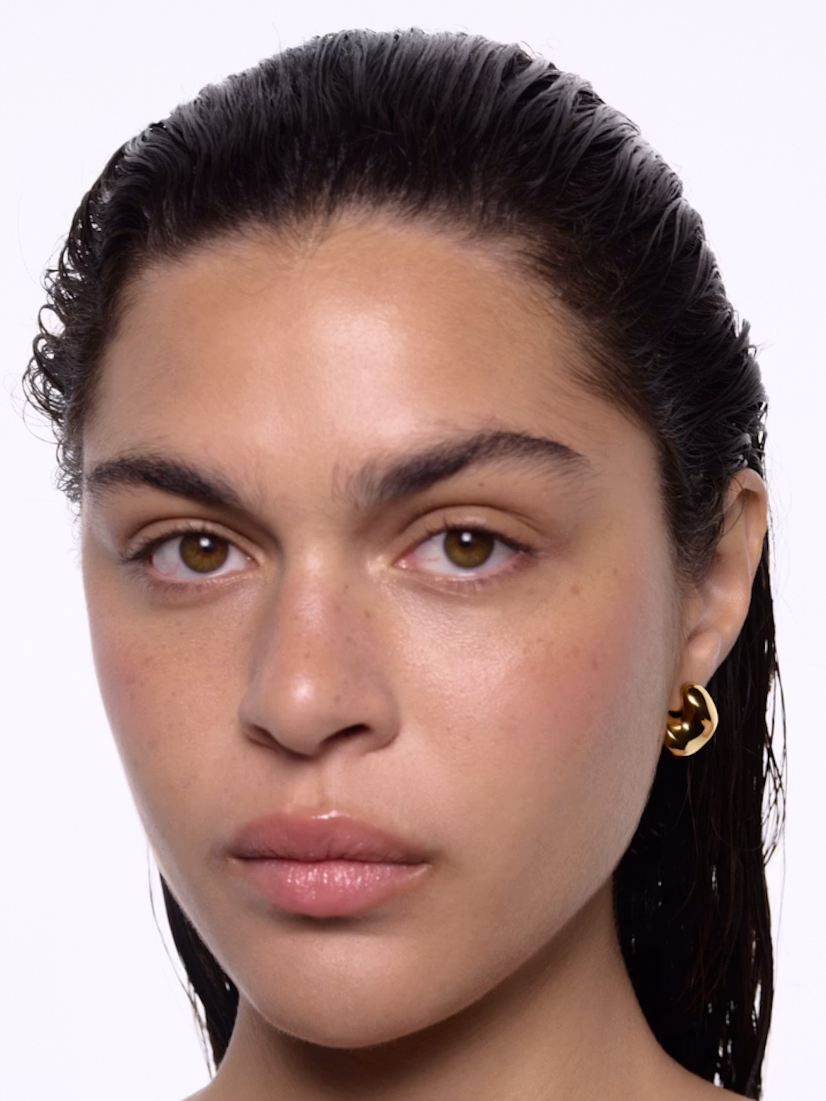 MARIA BLACK SADDLE EARRING SMALL LEFT gold - Image 5