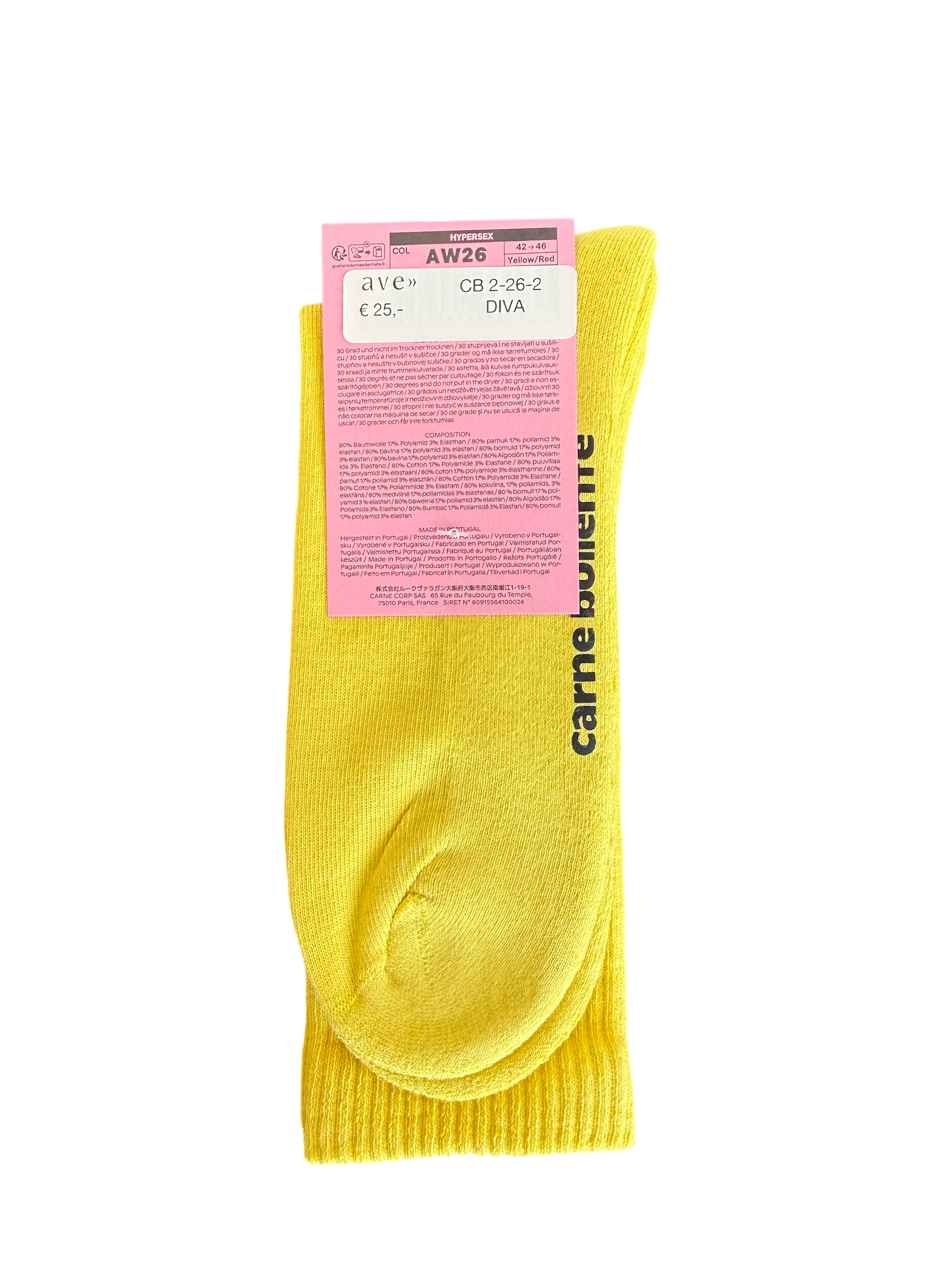 CARNE BOLLENTE SOCKS DIVA DOWN BELOW yellow – Bild 2