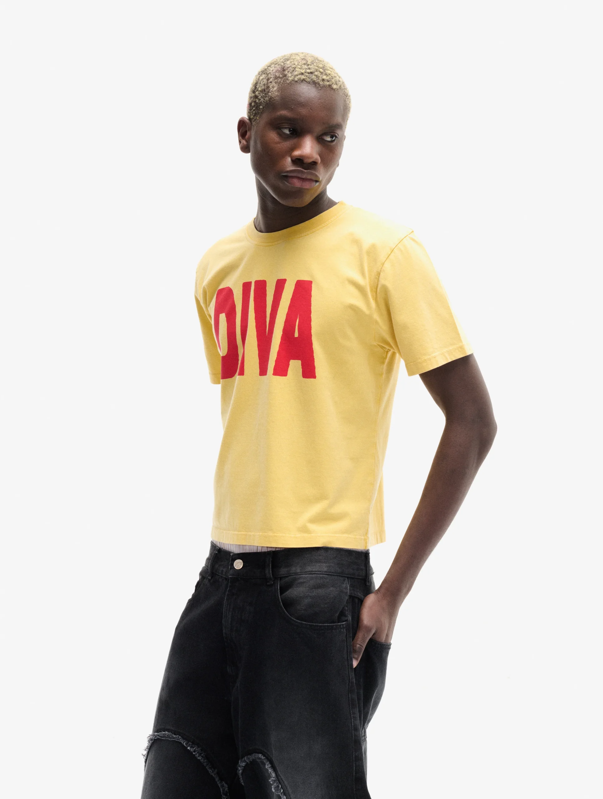 CARNE BOLLENTE T-SHIRT DIVA yellow – Bild 3