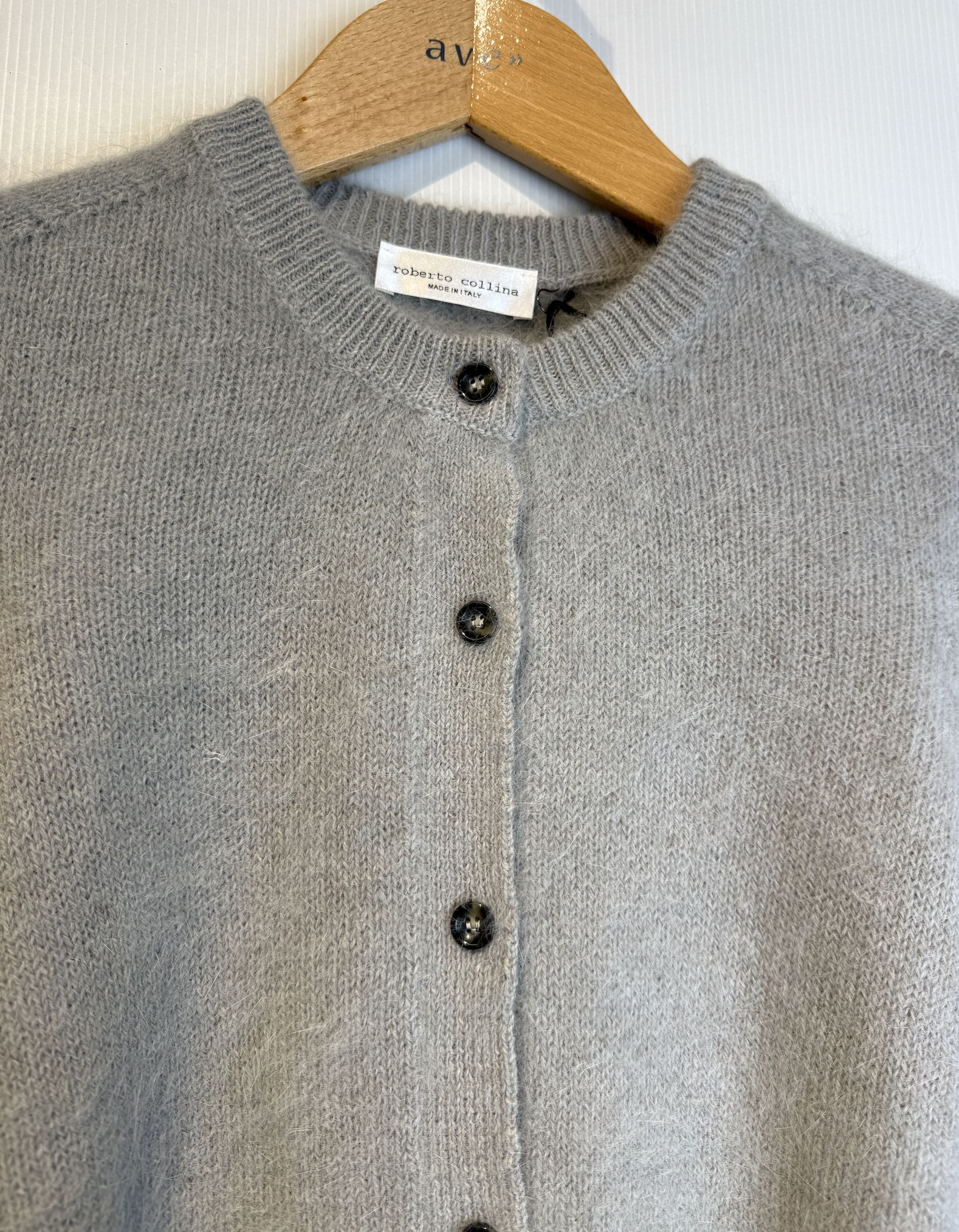 ROBERTO COLLINA KNITTED CARDIGAN taupe – Bild 3