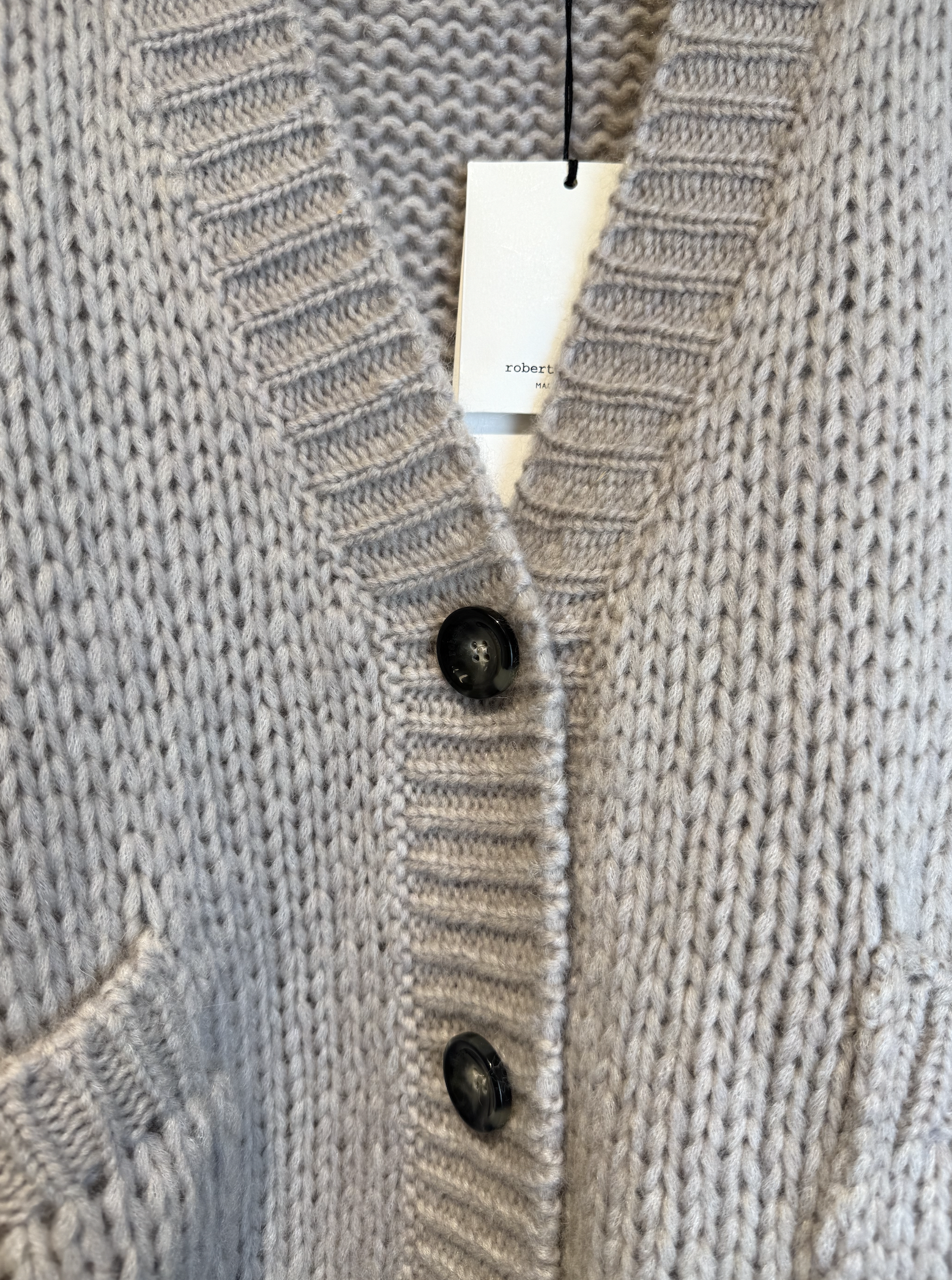 ROBERTO COLLINA KNITTED CARDIGAN stucco – Bild 2