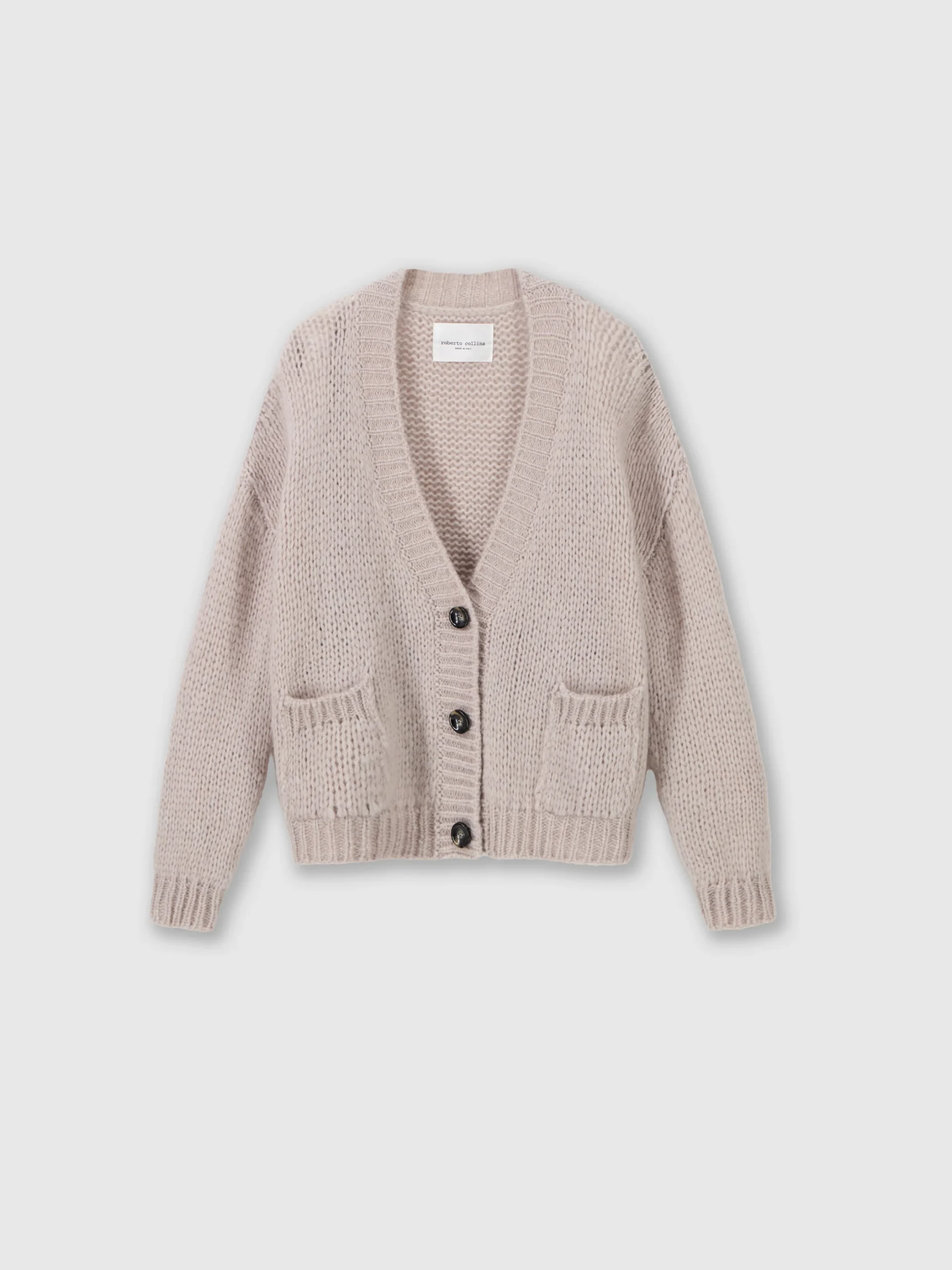 ROBERTO COLLINA KNITTED CARDIGAN stucco – Bild 2
