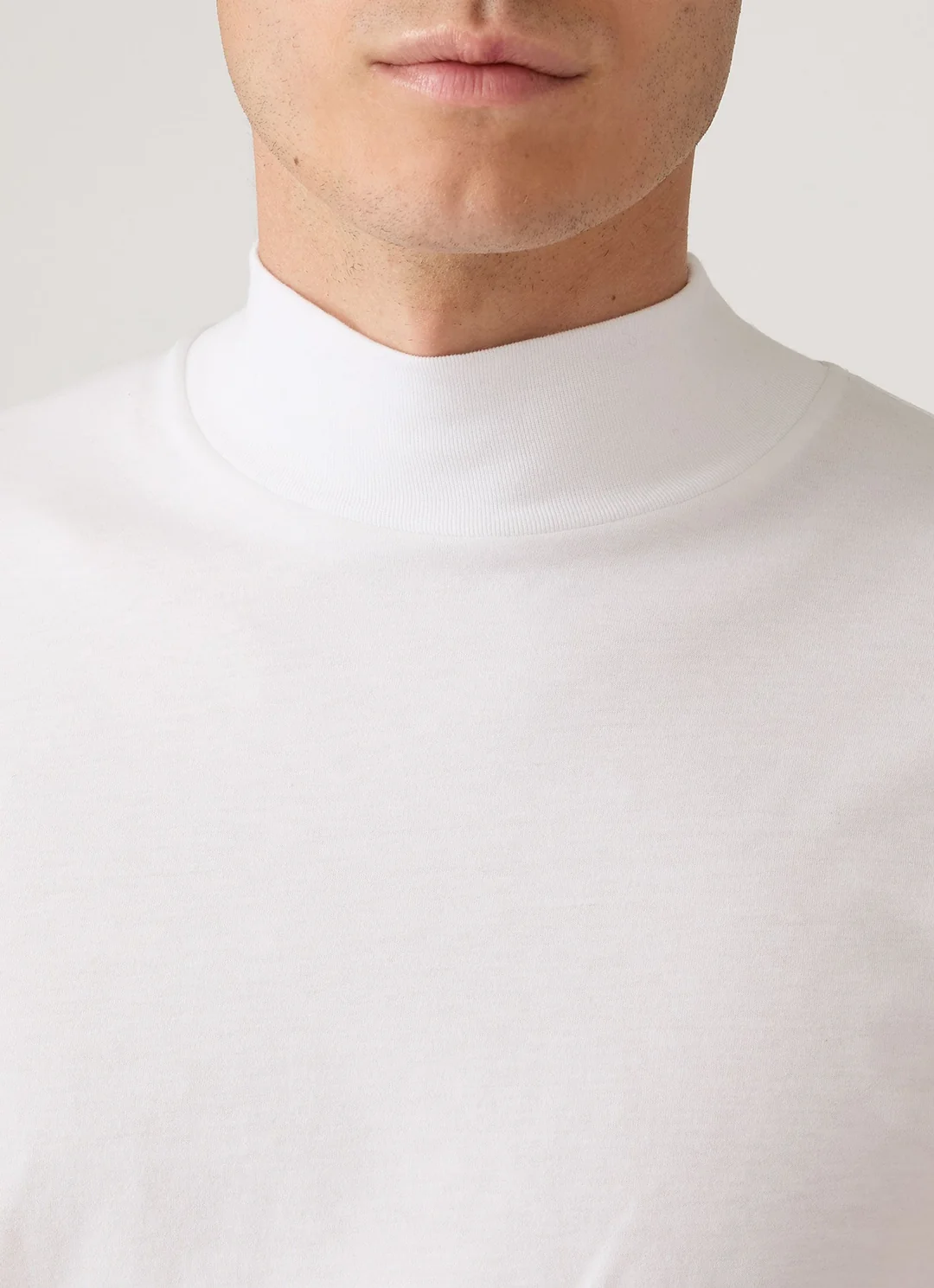 SUNSPEL BRUSHED MOCK NECK LONGSLEEVE white – Bild 5