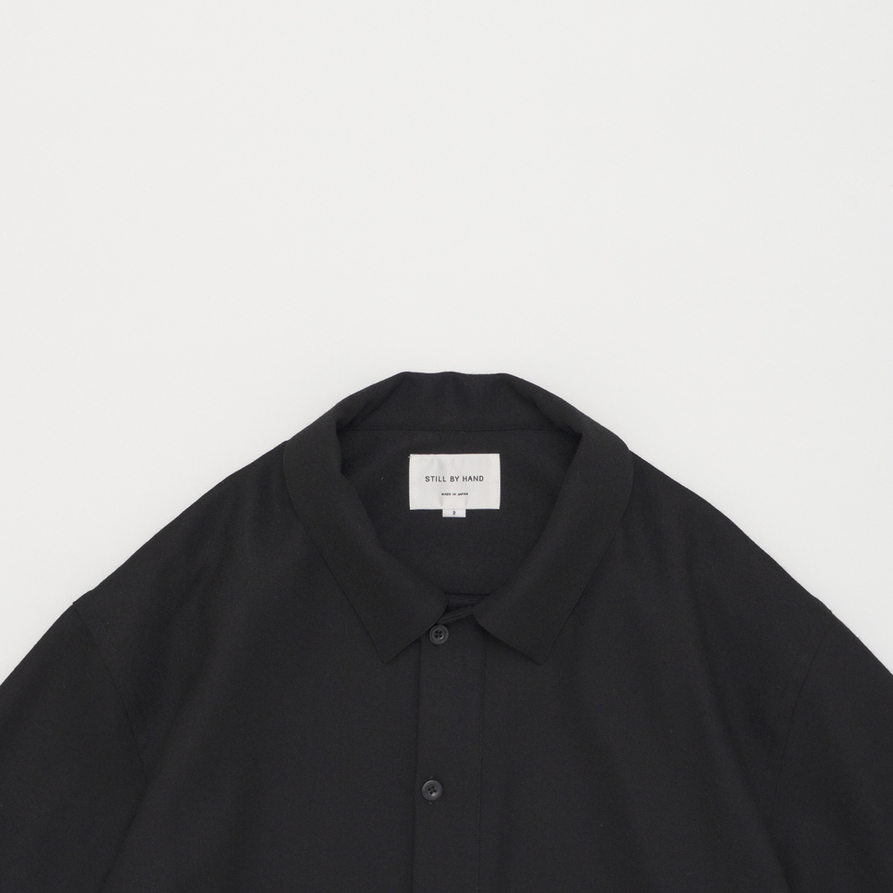 STILL BY HAND WOOL SHIRT ANORAK black – Bild 3