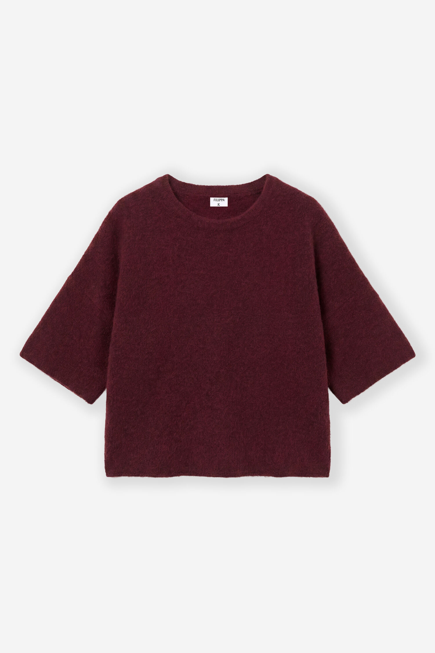 FILIPPA K WOOL YAK TEE mahagony red – Bild 2