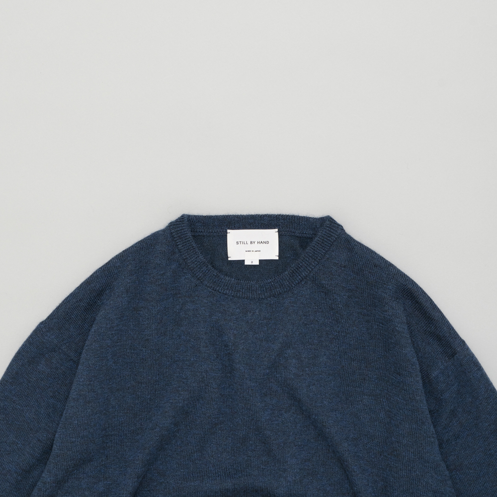 STILL BY HAND WOOL MOHAIR PULLOVER dusty blue – Bild 3