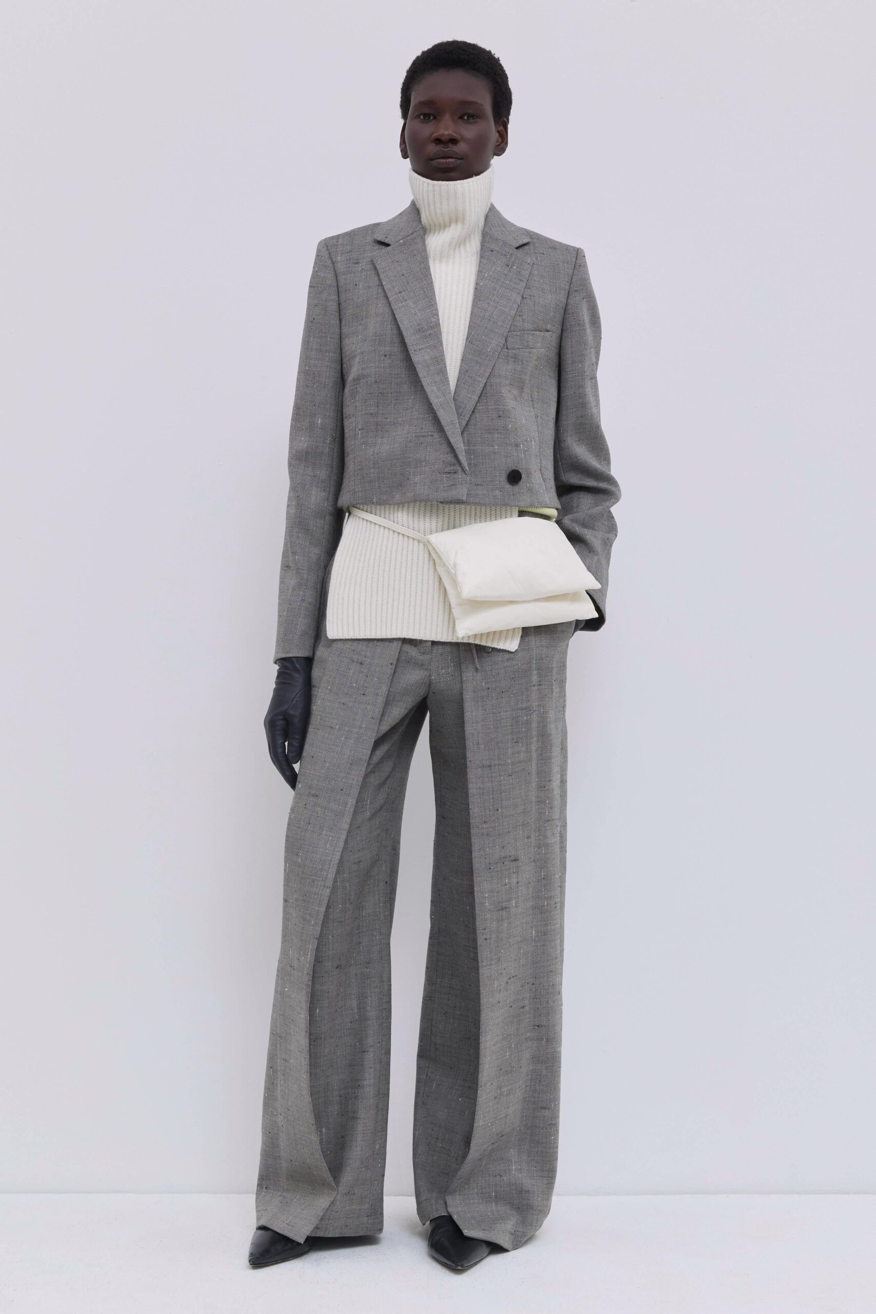 CHRISTIAN WIJNANTS JORDIA CROPPED BLAZER oat chartreux – Bild 5