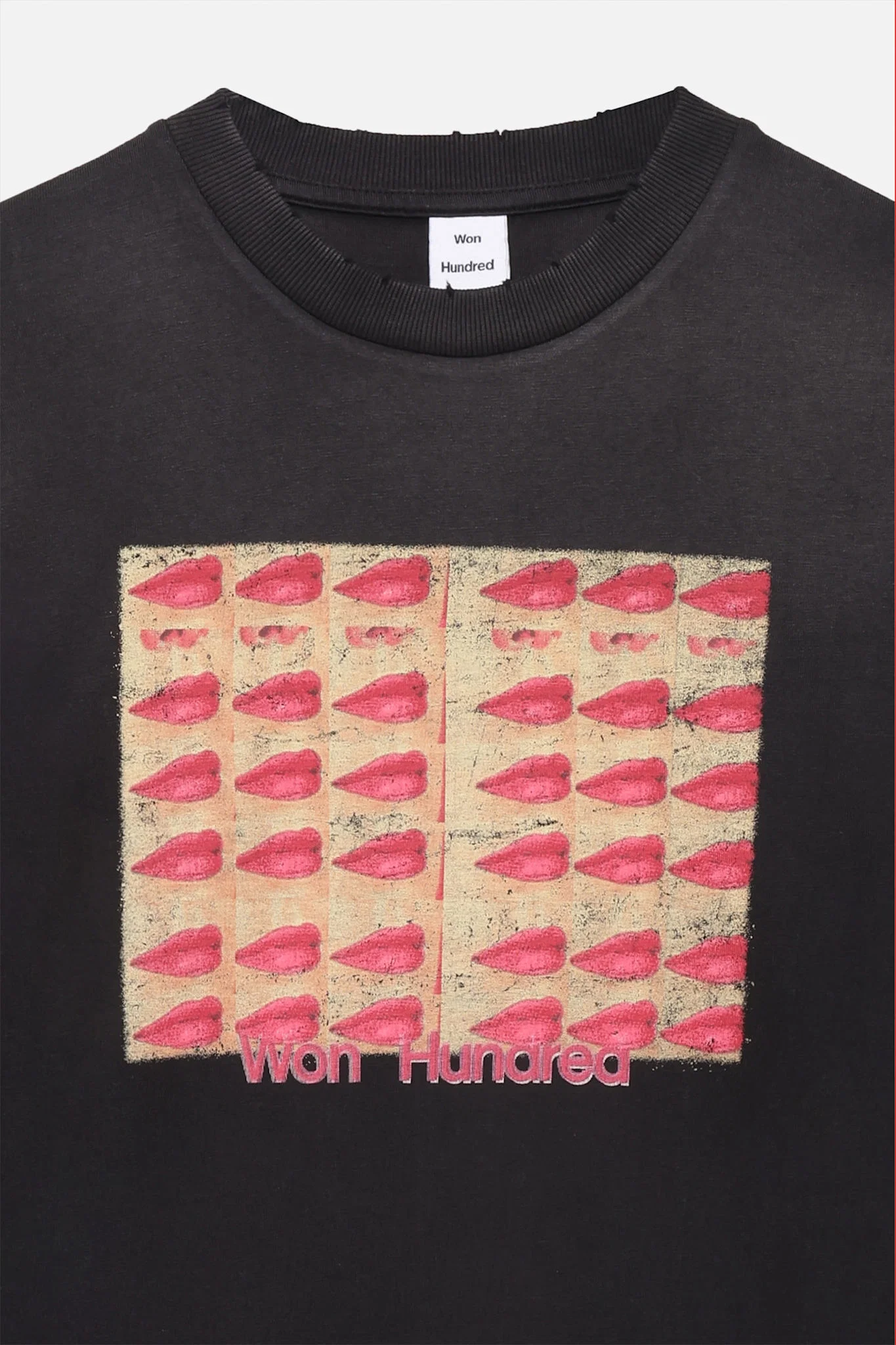 WON HUNDRED STEVEN KISSES T-SHIRT washed black – Bild 5