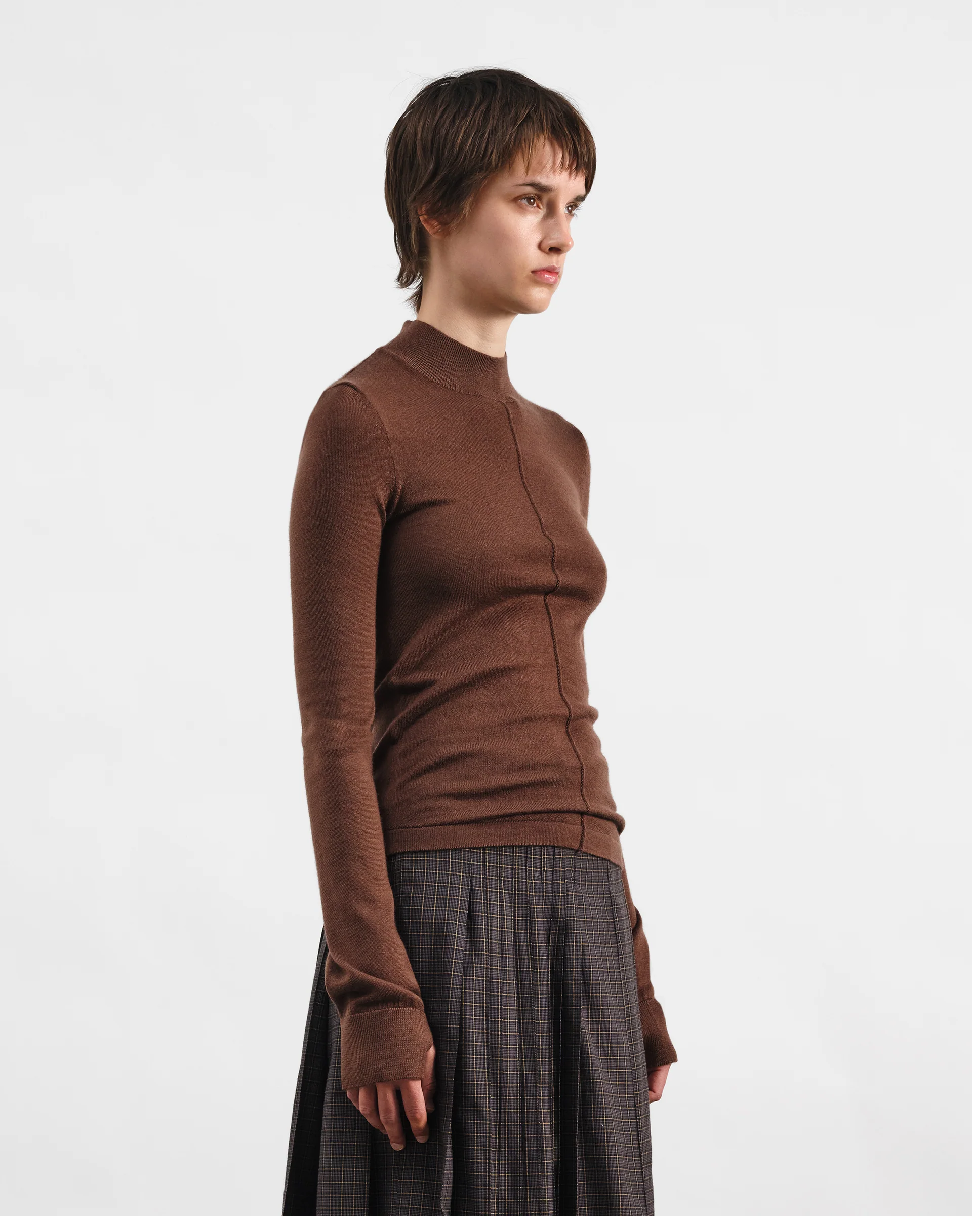YMC YOU MUST CREATE YOUTH TEE KNIT dark brown - Image 4