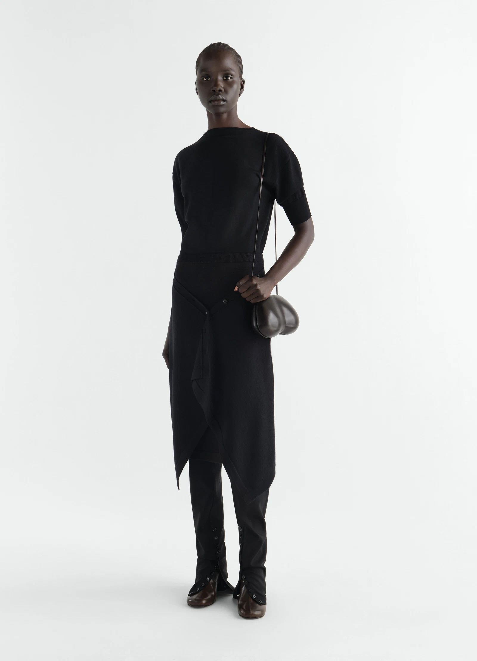LEMAIRE BUTTONED SKIRT black – Bild 3