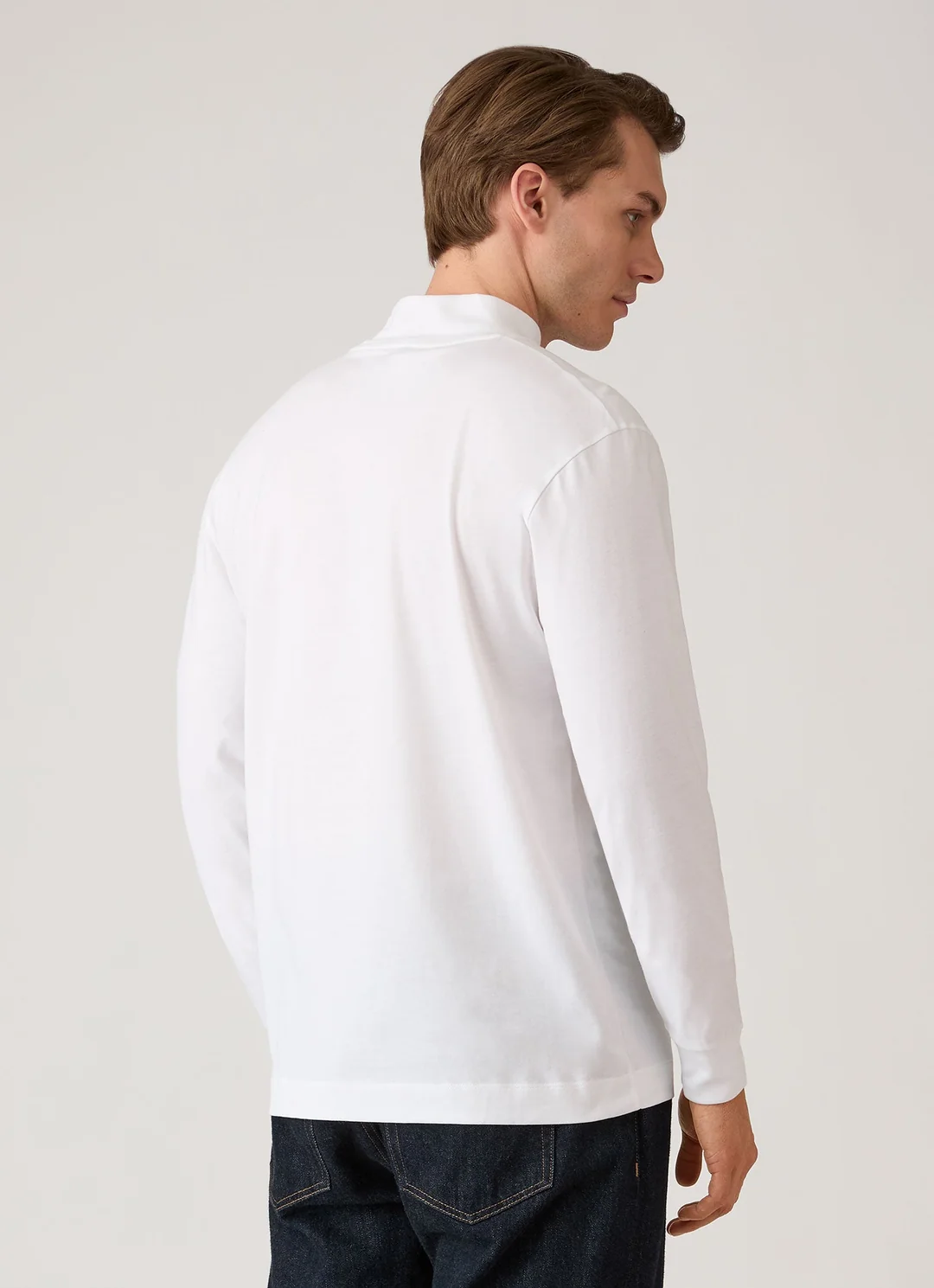 SUNSPEL BRUSHED MOCK NECK LONGSLEEVE white – Bild 4