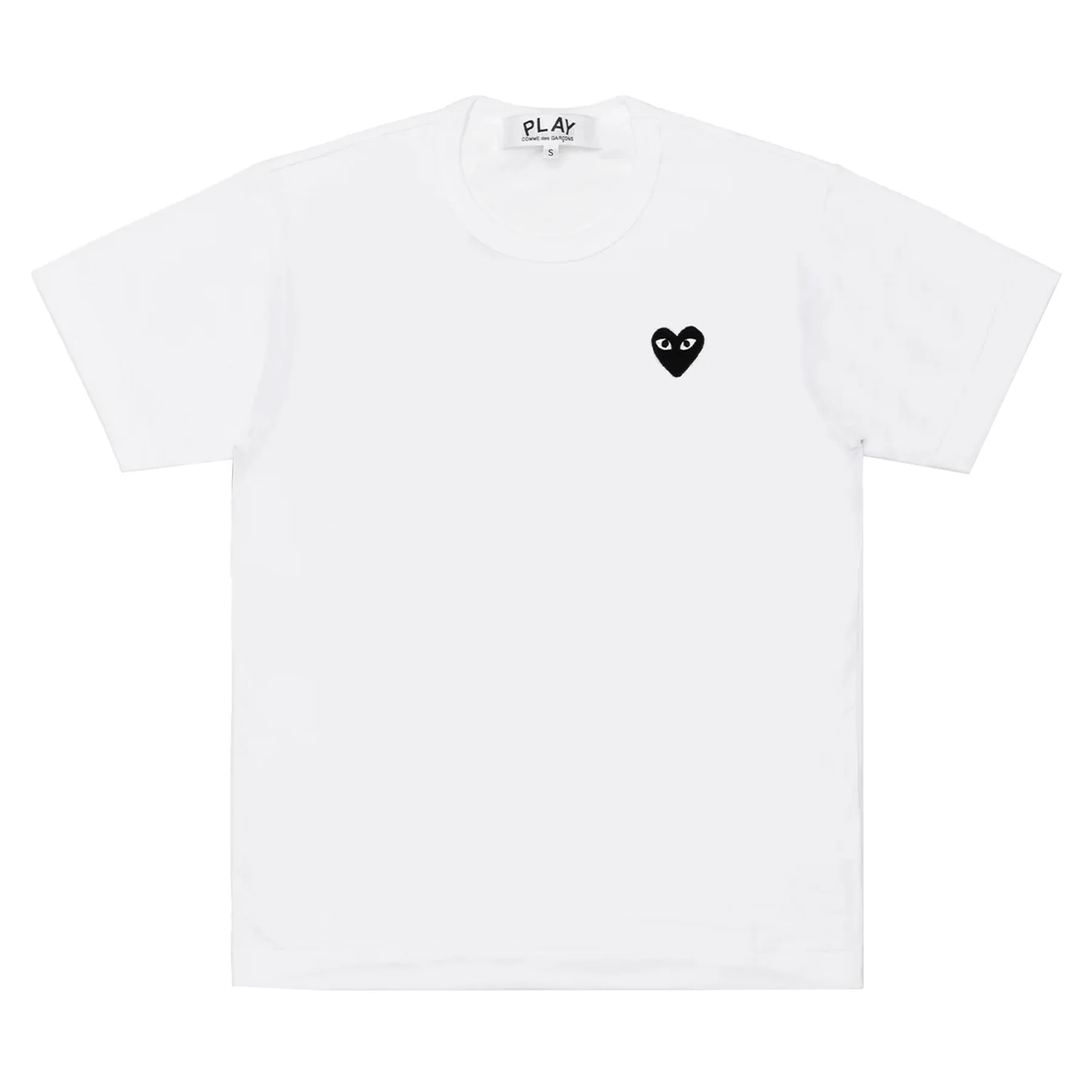 COMME DES GARCONS PLAY T-SHIRT BLACK EMBLEM PRINT white – Bild 2