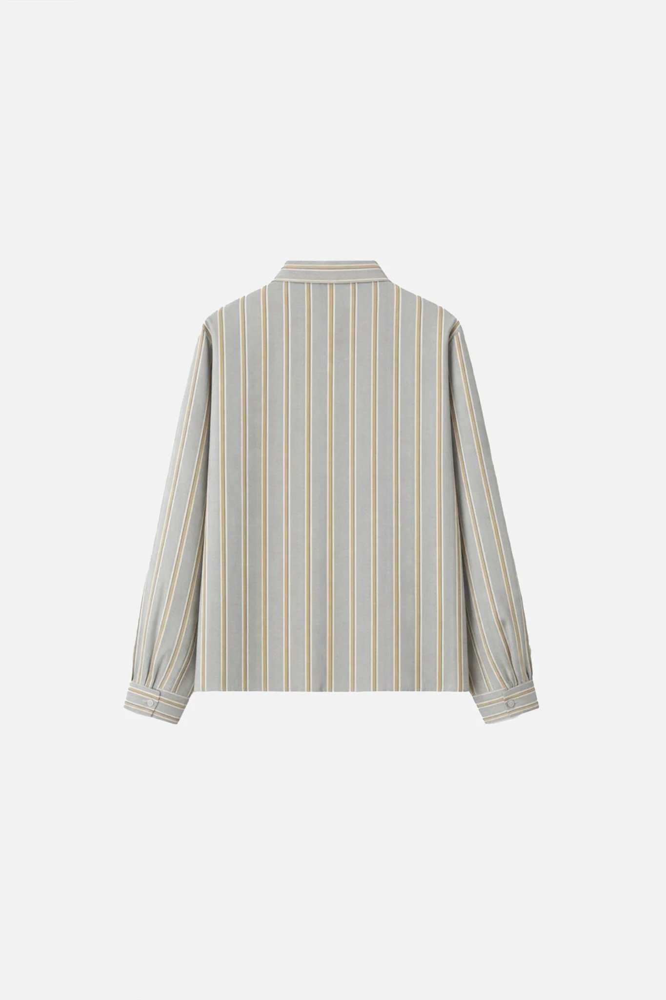 WON HUNDRED MAZA STRIPE SHIRT steel grey – Bild 2