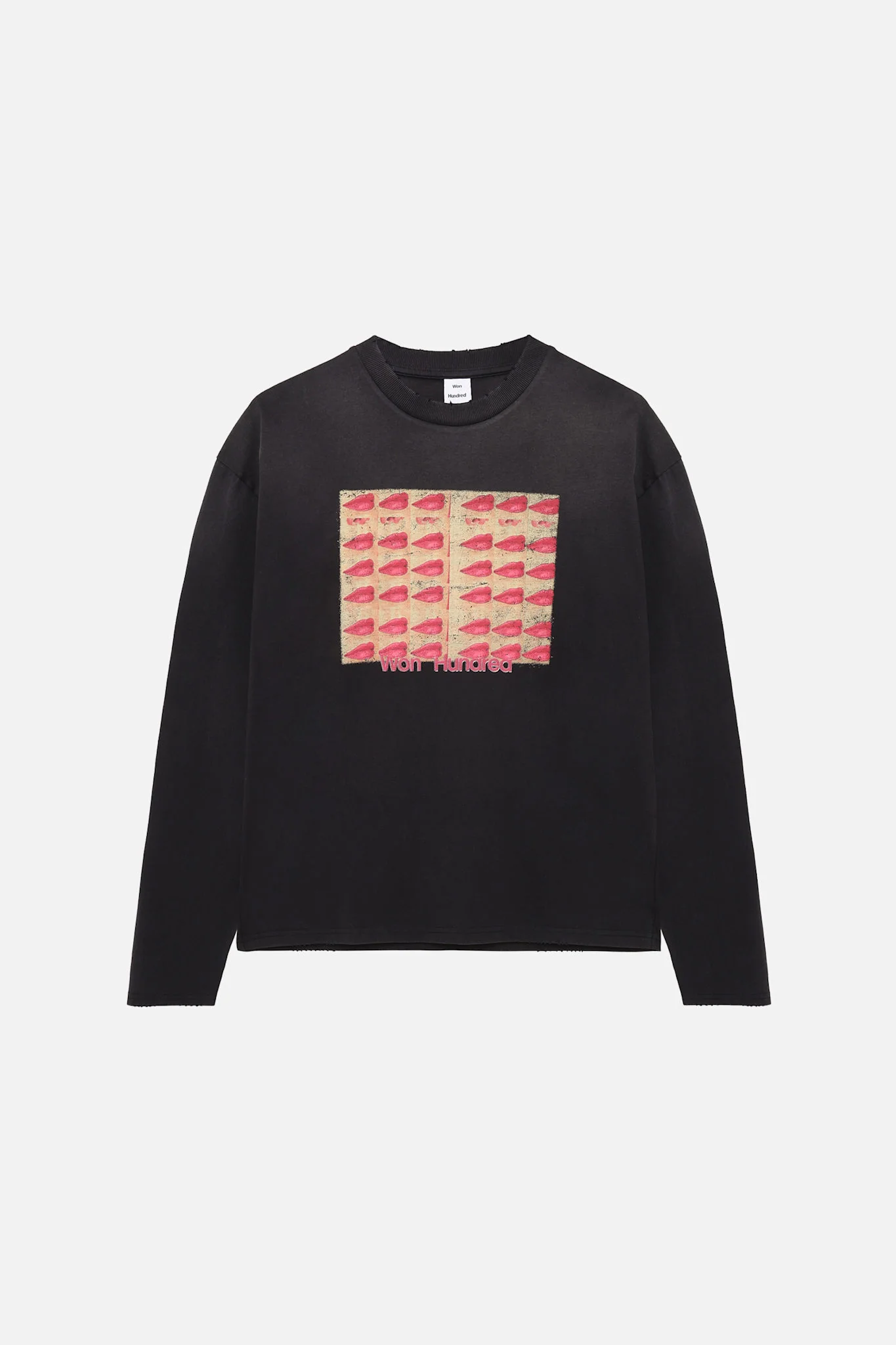 WON HUNDRED STEVEN KISSES T-SHIRT washed black – Bild 2