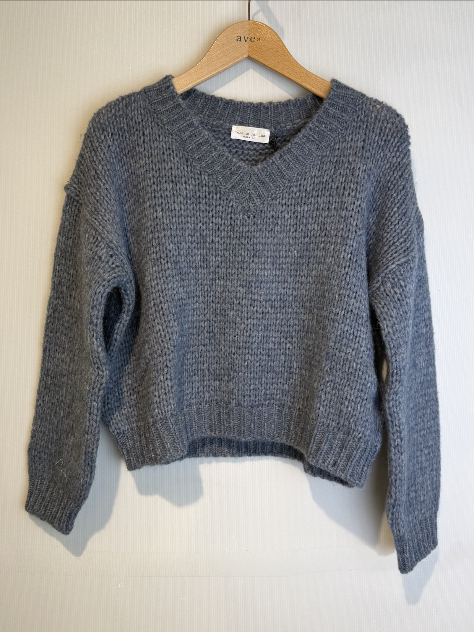 ROBERTO COLLINA KNITTED JUMPER azzurro