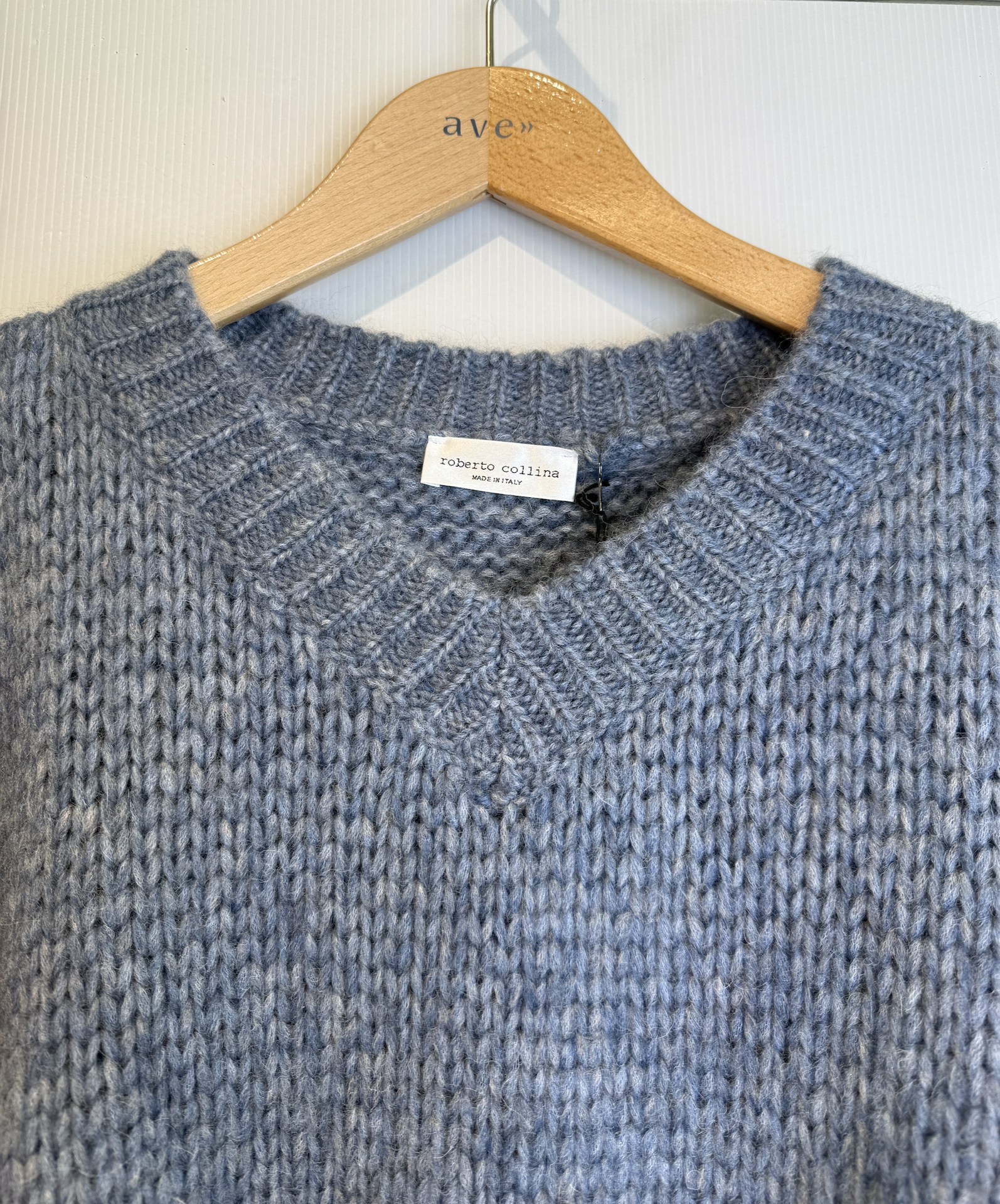 ROBERTO COLLINA KNITTED JUMPER azzurro - Image 2