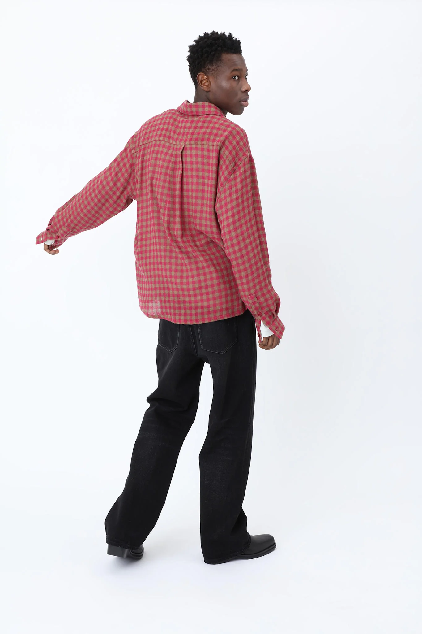 WON HUNDRED MASON CHECK SHIRT granita pink – Bild 4