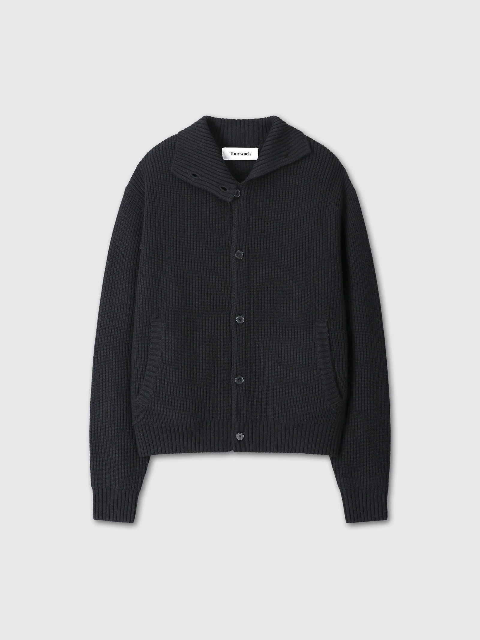 TONYWACK HICK NECK BUTTON-UP BLOUSON black – Bild 2