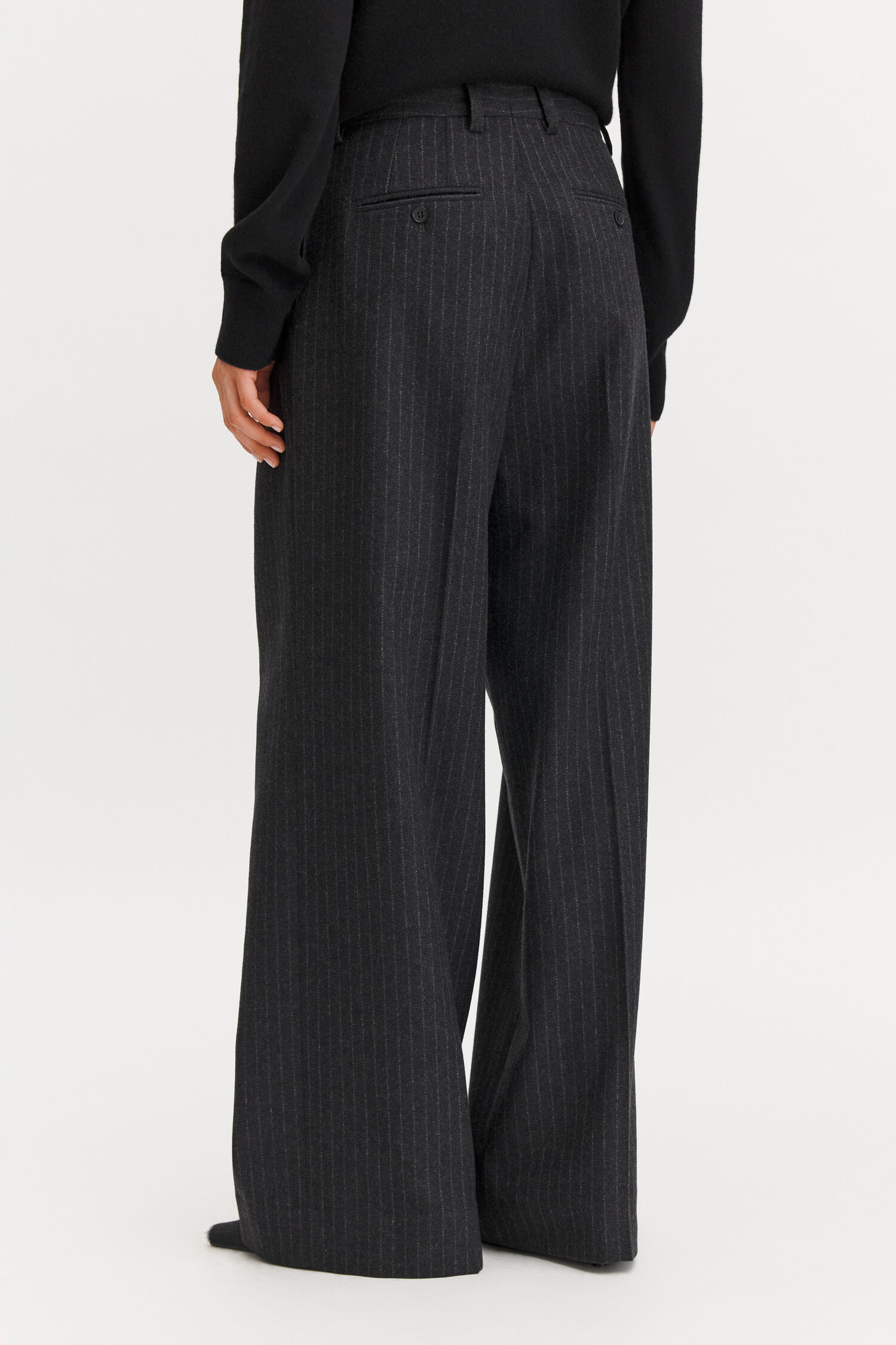 FILIPPA K DARCEY FLANNEL TROUSERS anthracite pinstripe – Bild 5