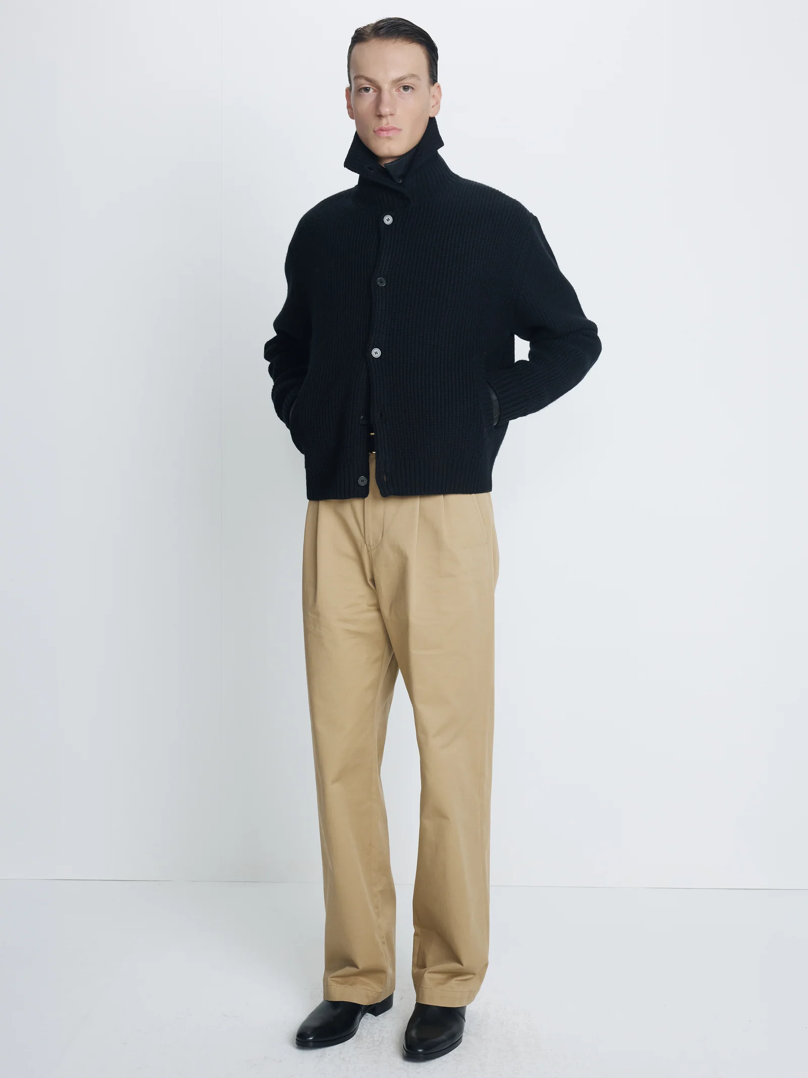 TONYWACK HICK NECK BUTTON-UP BLOUSON black – Bild 6