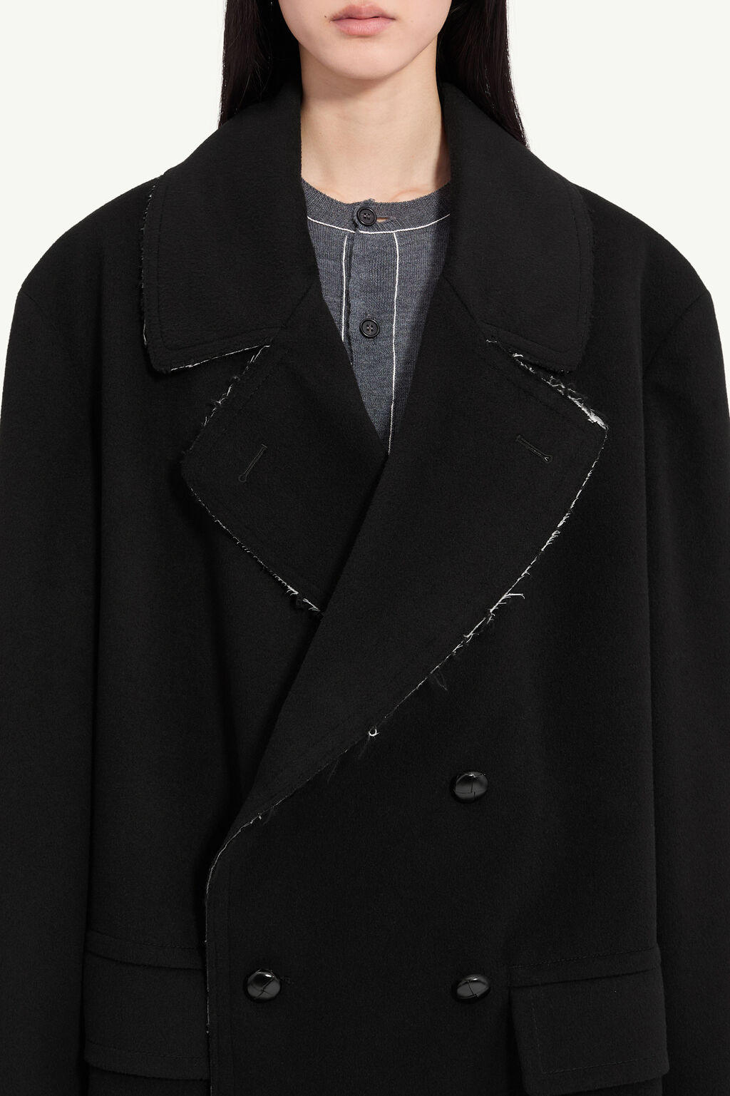 MM6 MAISON MARGIELA WOOL COAT black – Bild 4