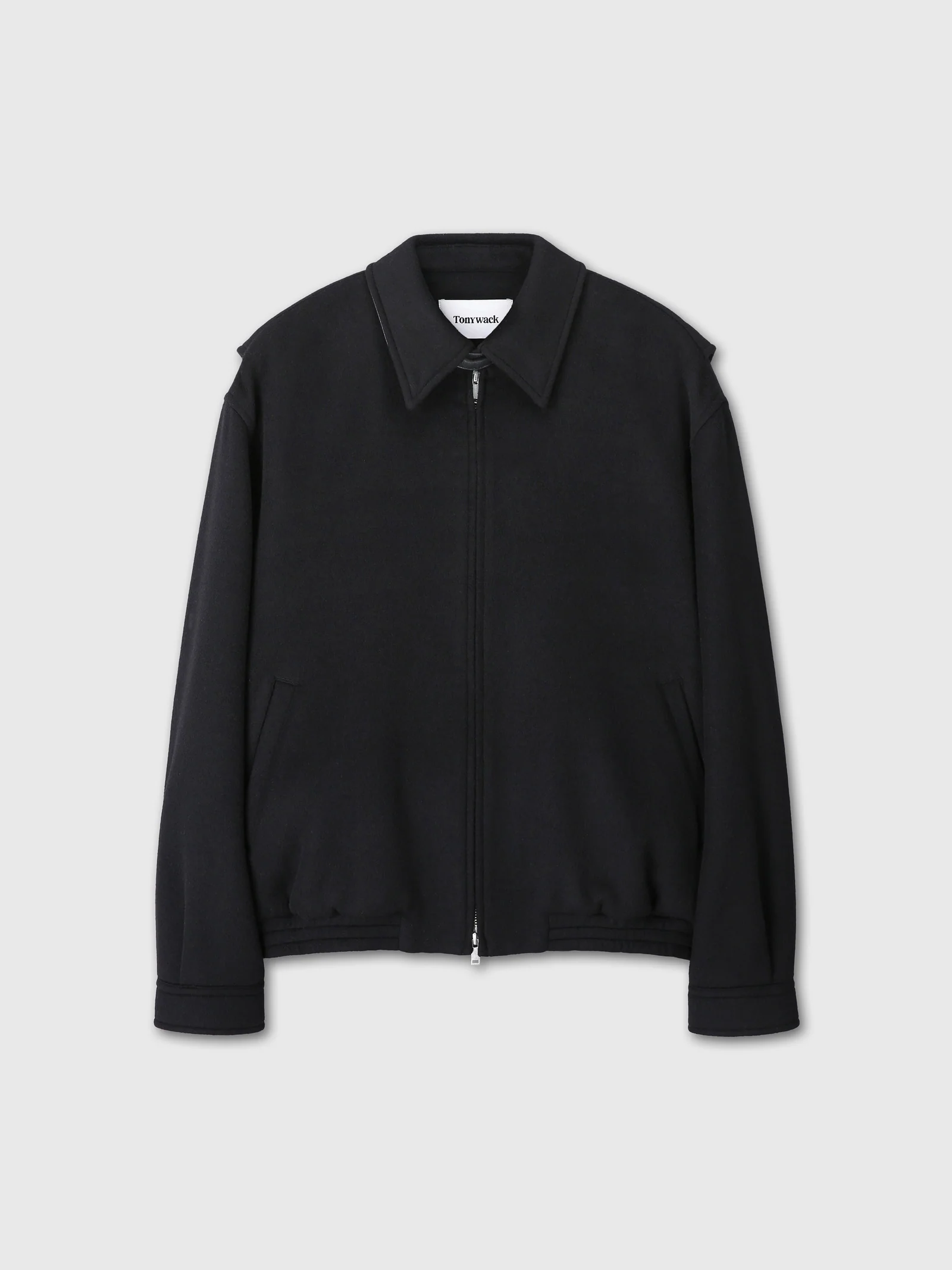 TONYWACK WOOL AND SILK BLOUSON JACKET black – Bild 2
