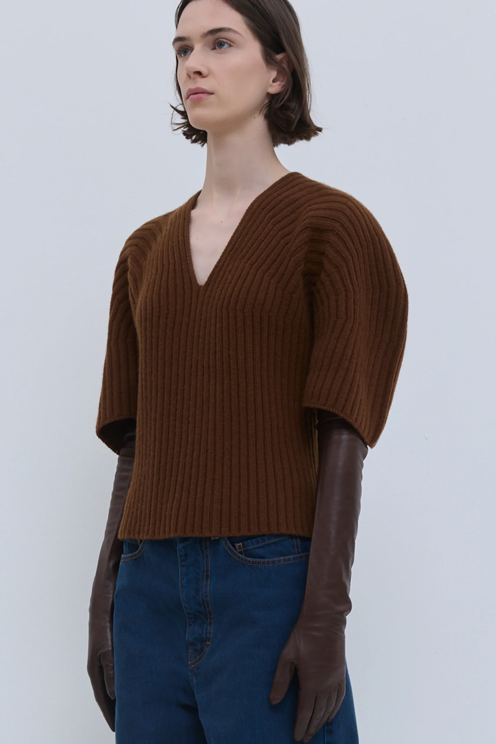 CHRISTIAN WIJNANTS KISHA RIBBED KNIT TOP rust // SOLD OUT – Bild 3