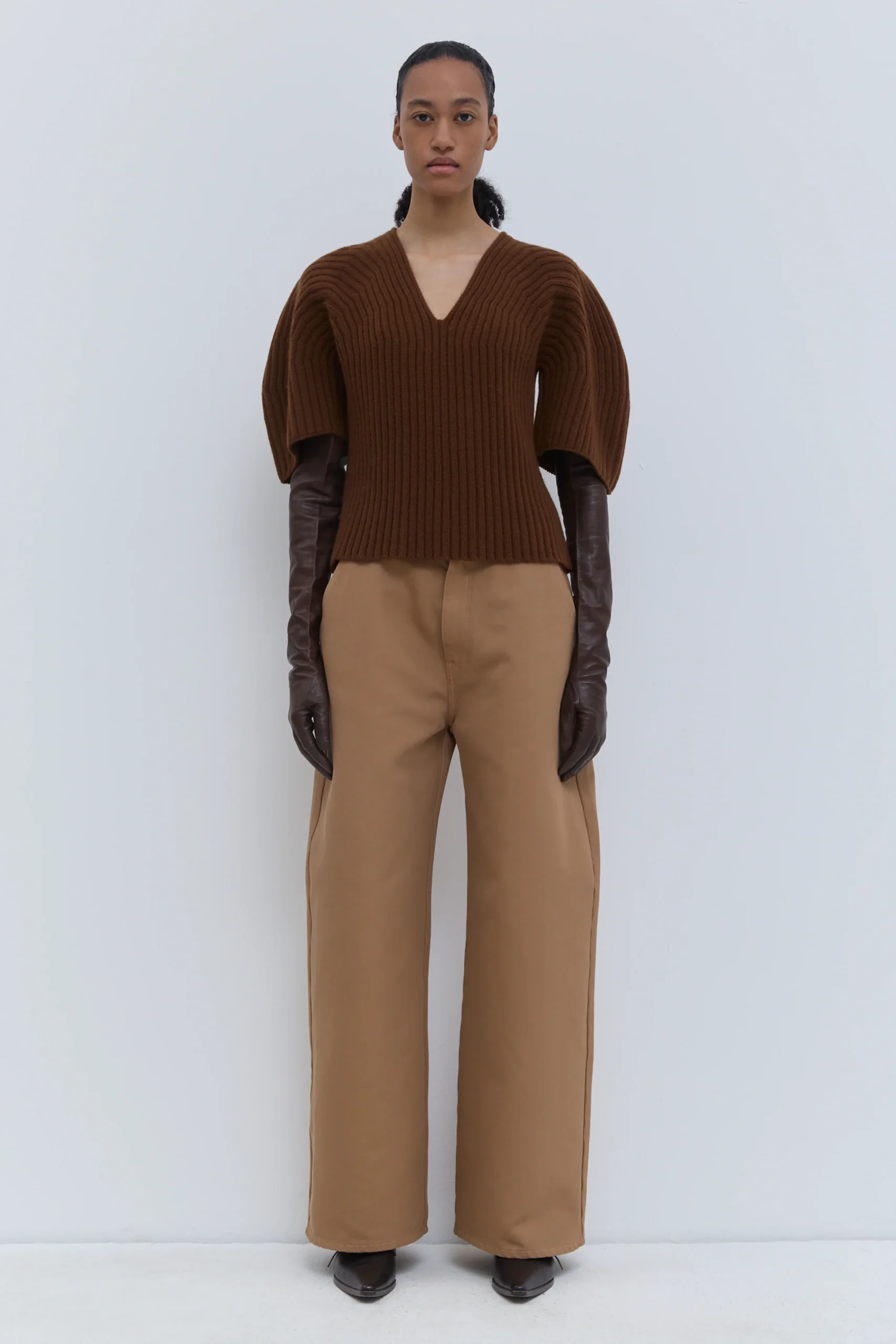 CHRISTIAN WIJNANTS KISHA RIBBED KNIT TOP rust // SOLD OUT – Bild 6