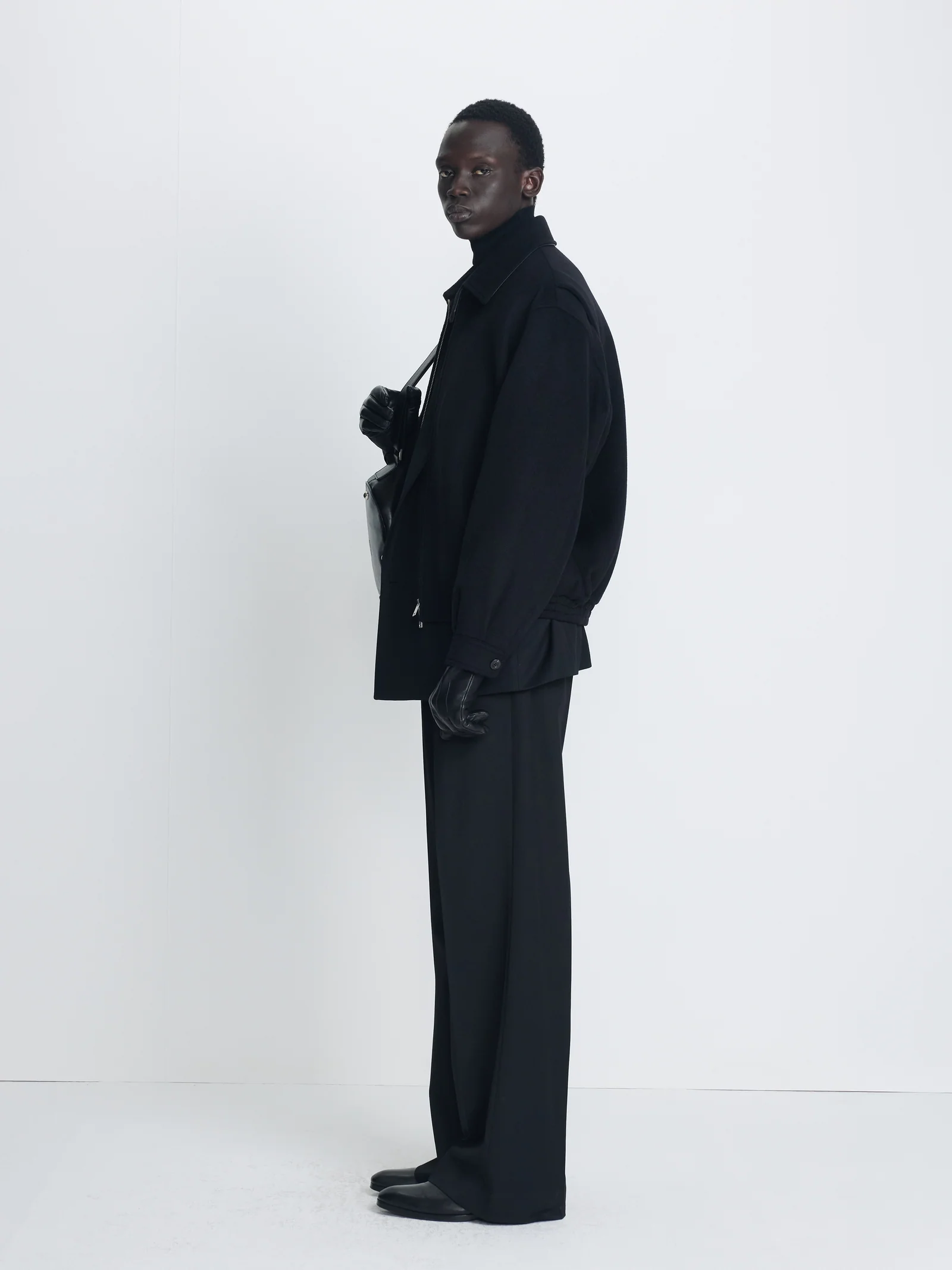TONYWACK WOOL AND SILK BLOUSON JACKET black – Bild 4