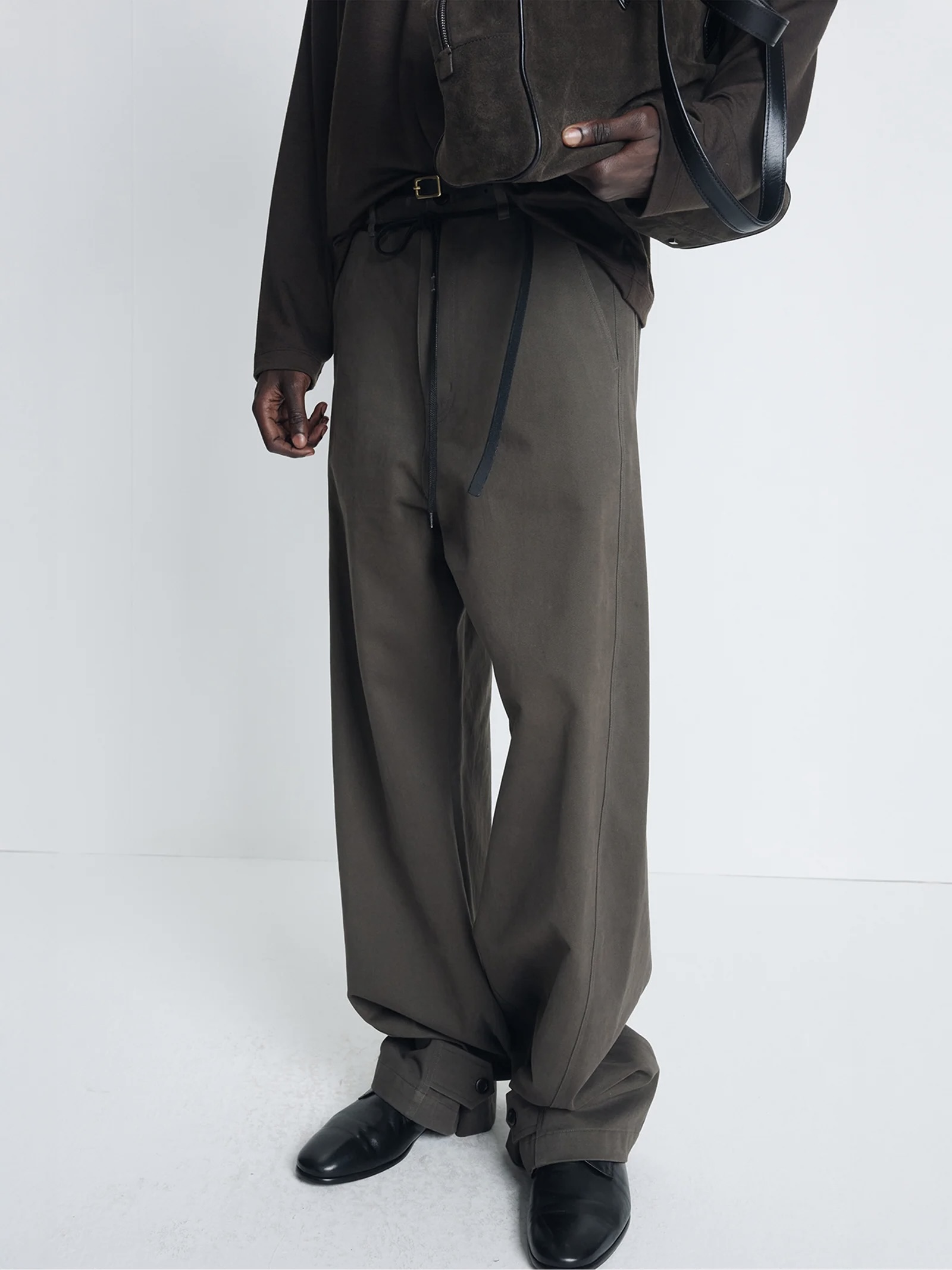 TONYWACK BRUSHED COTTON DRILL PANTS olive