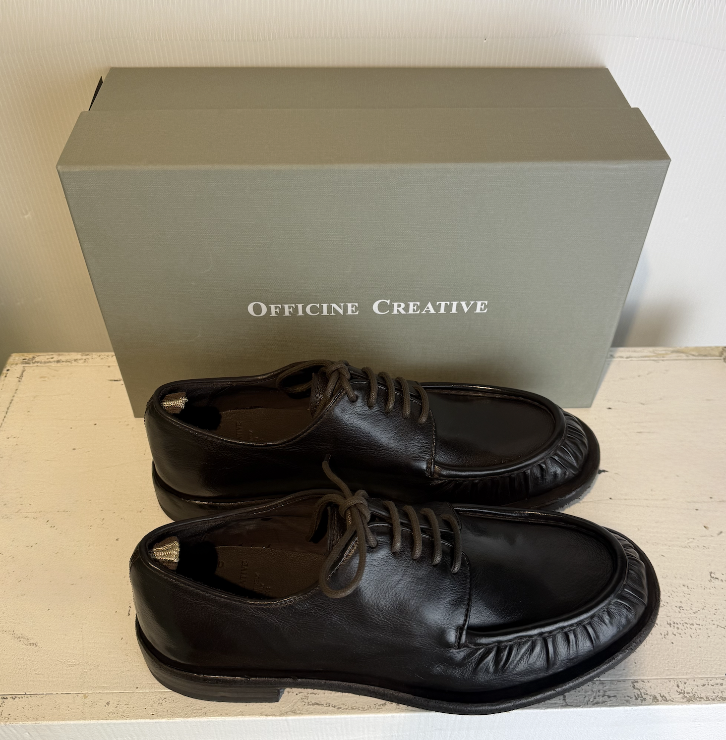 OFFICINE CREATIVE RUGGED DERBY SHOE LEATHER dark brown – Bild 2
