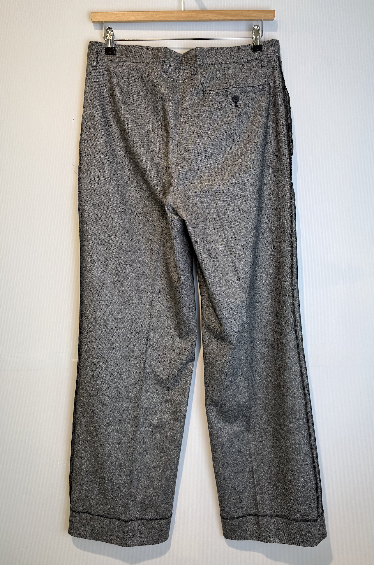MM6 MAISON MARGIELA MELANGE WOOL PANTS grey – Bild 3