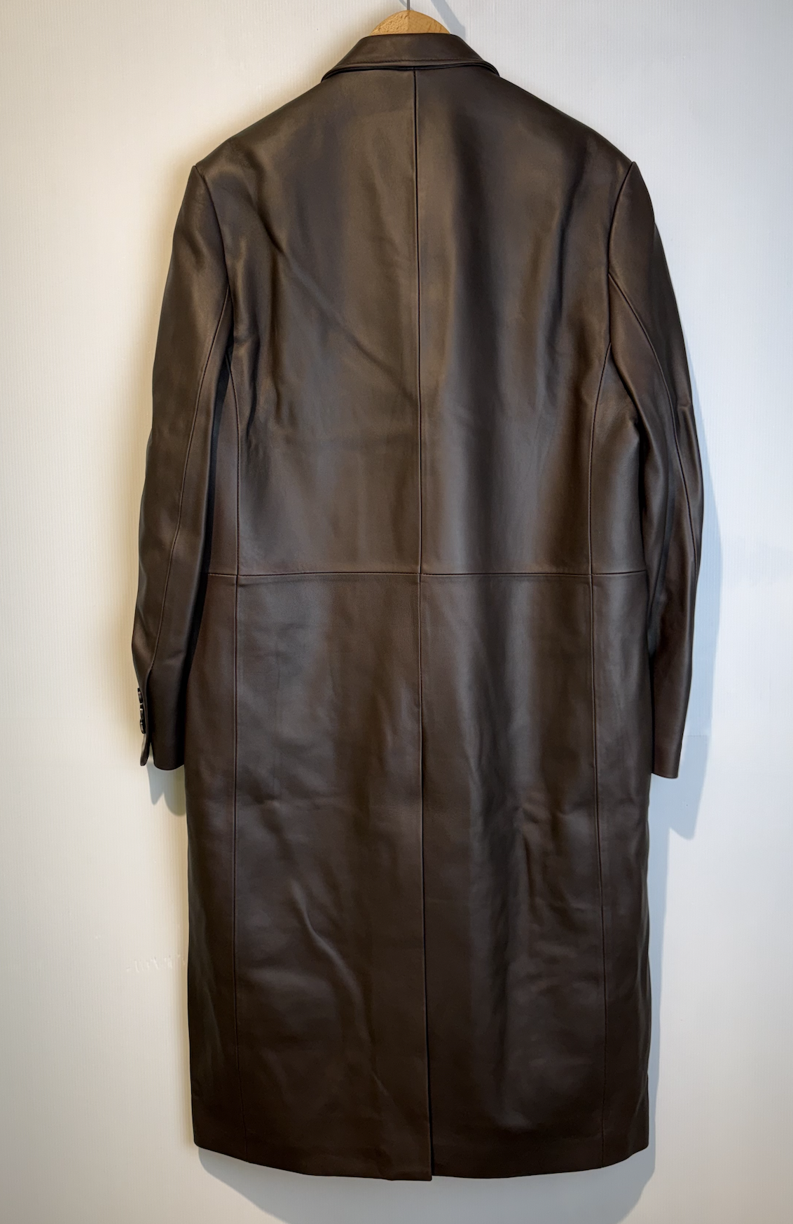 TONYWACK NAKED LAMB LEATHER SINGLE COAT brown – Bild 2