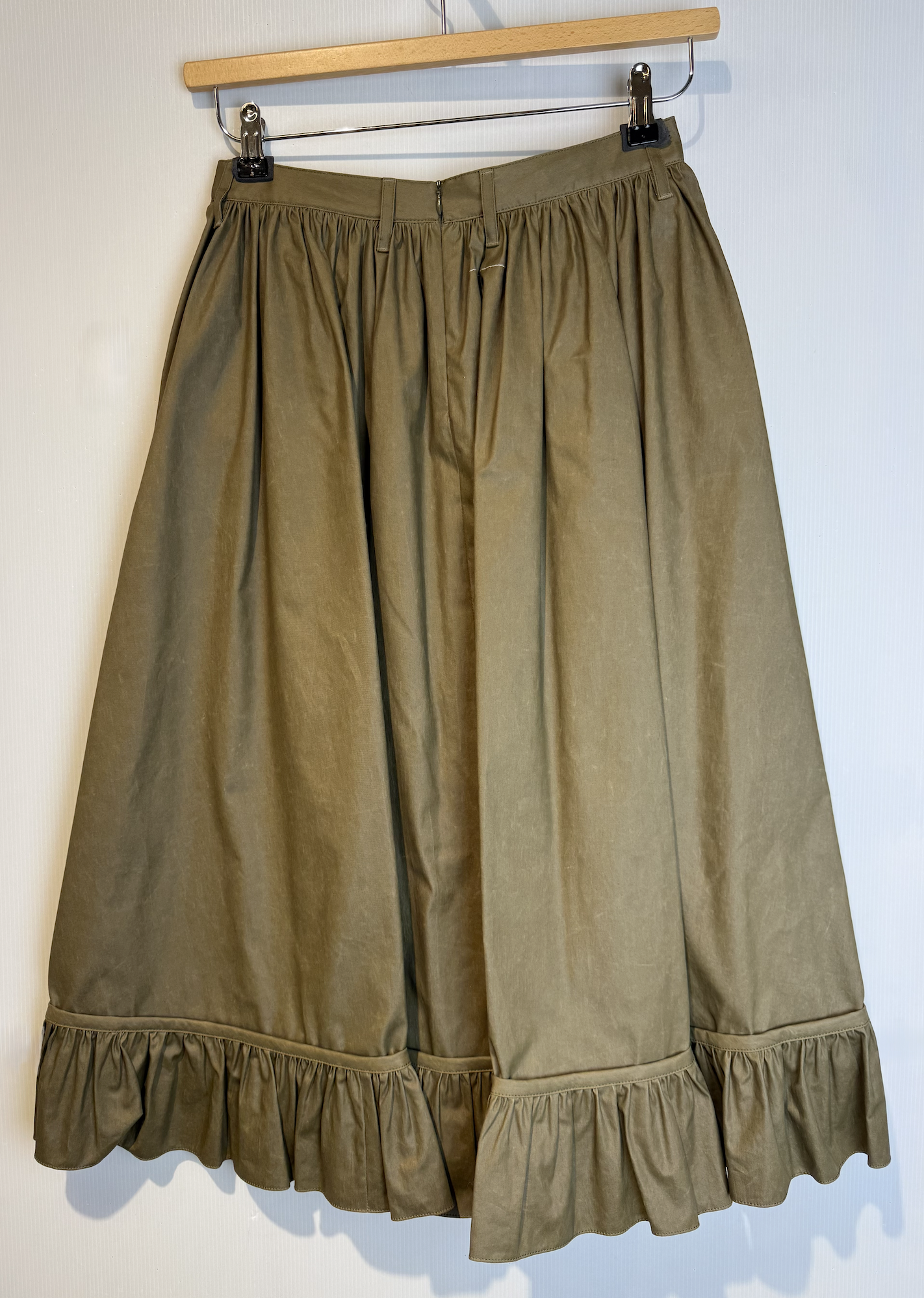 MM6 MAISON MARGIELA GATHERED SKIRT khaki – Bild 2